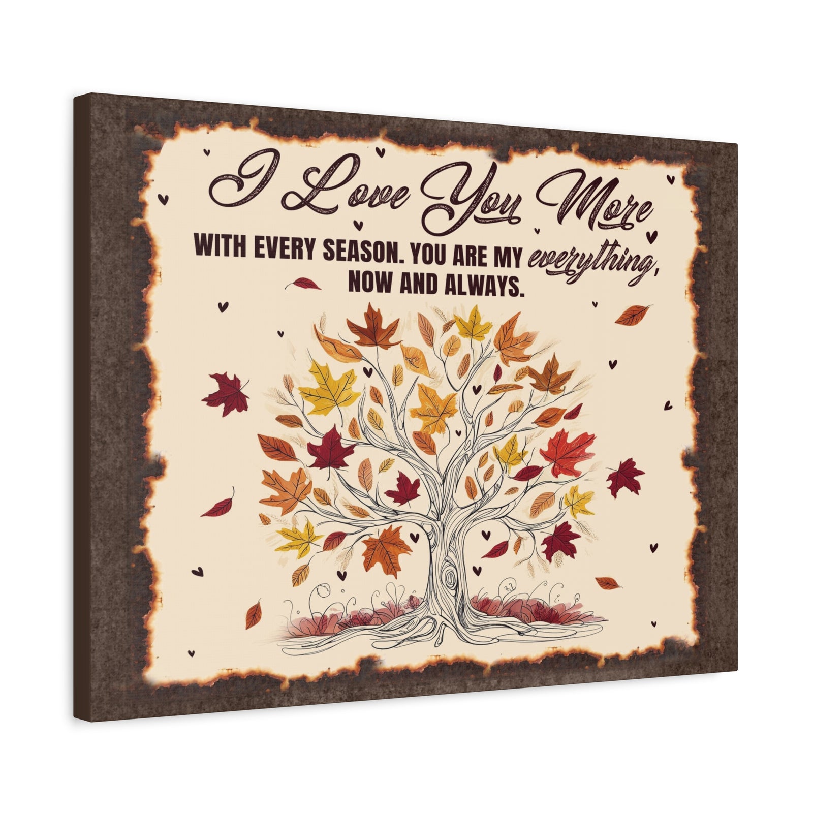 To My Wife I Love You More - Seasonal Tree of Love Canvas Wall Art - Heartfelt Gift for Every Season-Express Your Love Gifts