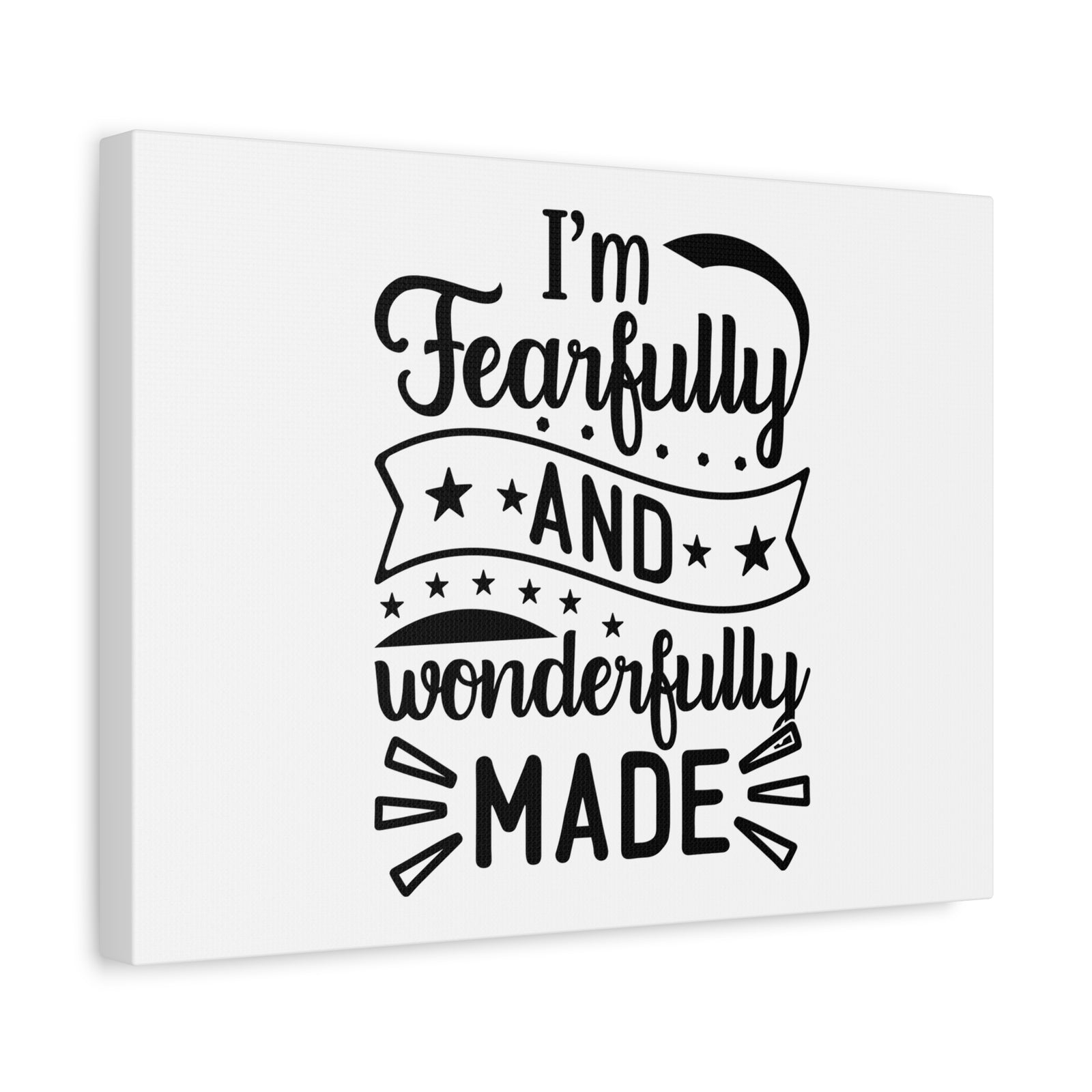 Scripture Canvas I'm Fearfully And Wonderfully Made Psalm 139:14 Christian Wall Art Bible Verse Print Ready to Hang-Express Your Love Gifts