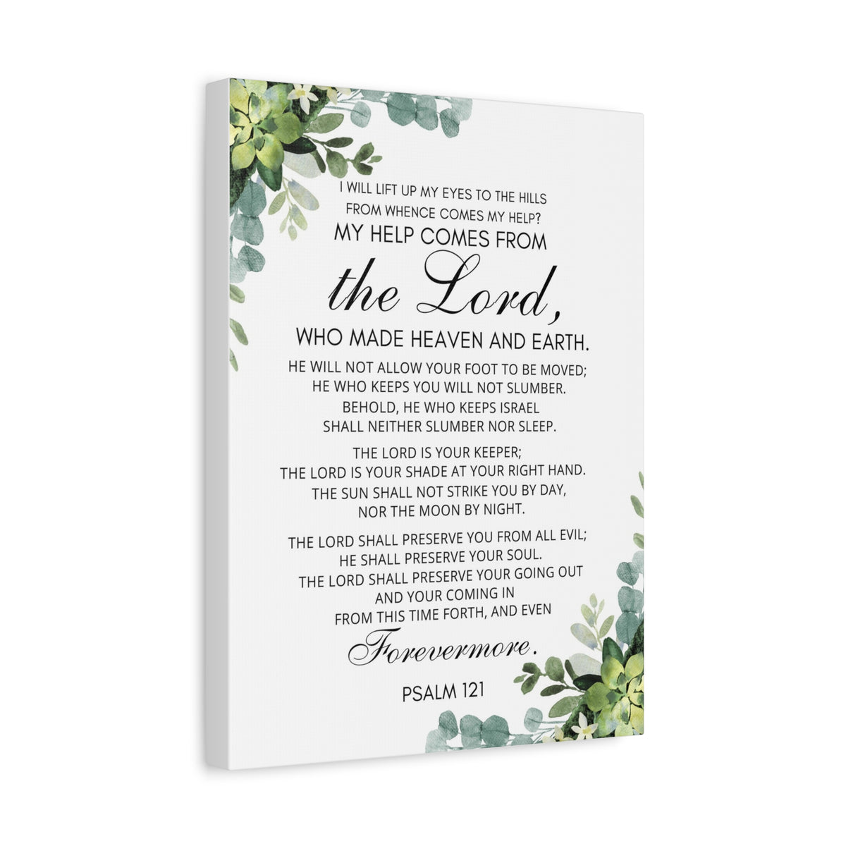 Scripture Walls Psalm 121 My Help Comes From God Bible Verse Canvas Christian Wall Art Ready to Hang Unframed-Express Your Love Gifts