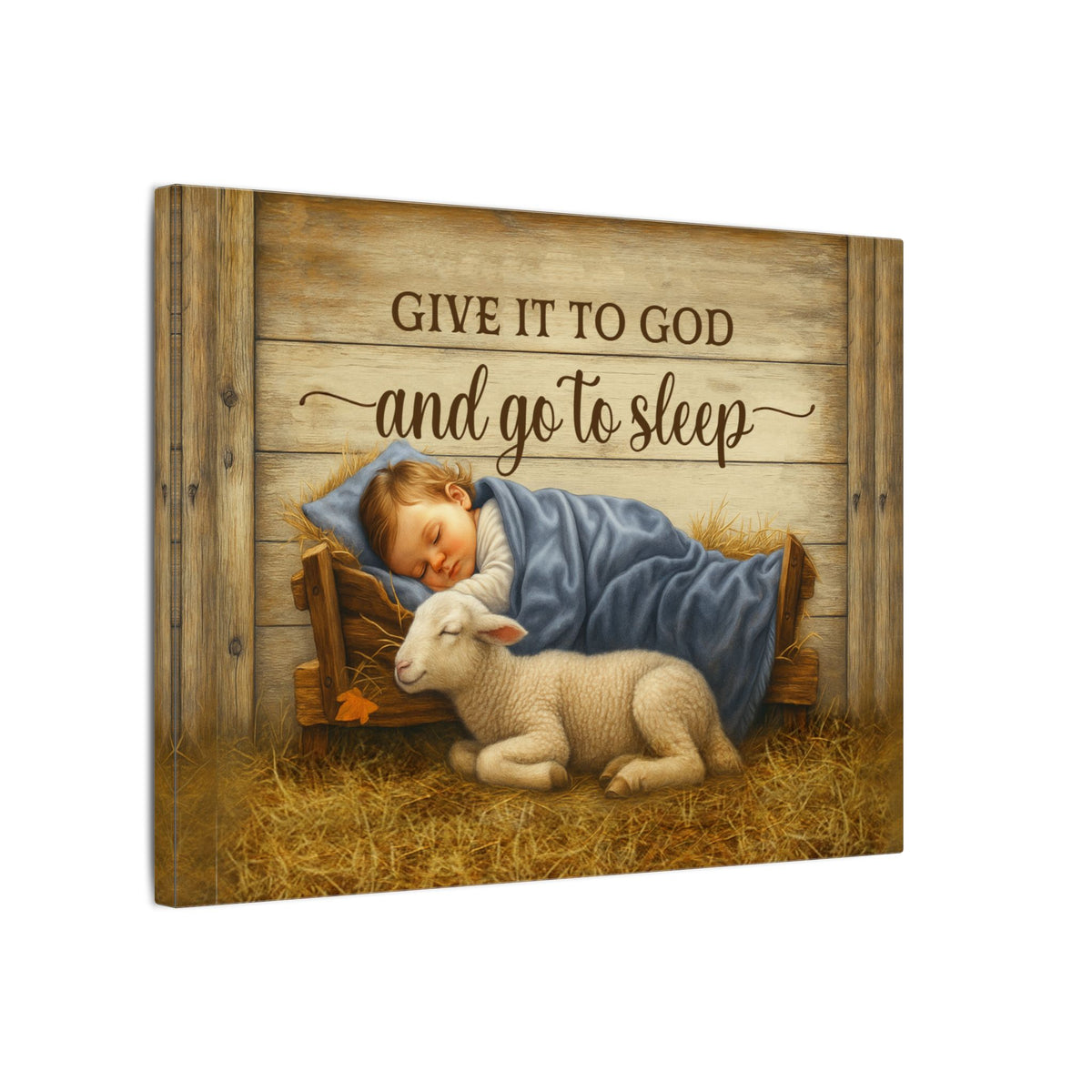 Scripture Walls Give it to God and go to Sleep Motivation Wall Decor for Home Office Gym Inspiring Success Quote Print Ready to Hang-Express Your Love Gifts