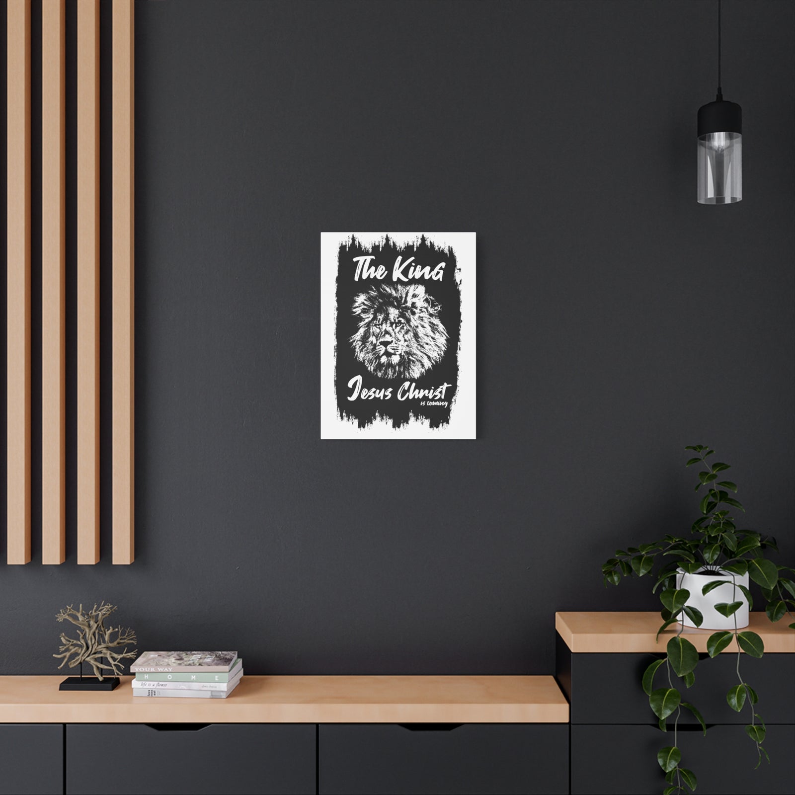 Scripture Walls King Jesus is Coming Bible Verse Canvas Christian Wall Art Ready to Hang Unframed-Express Your Love Gifts