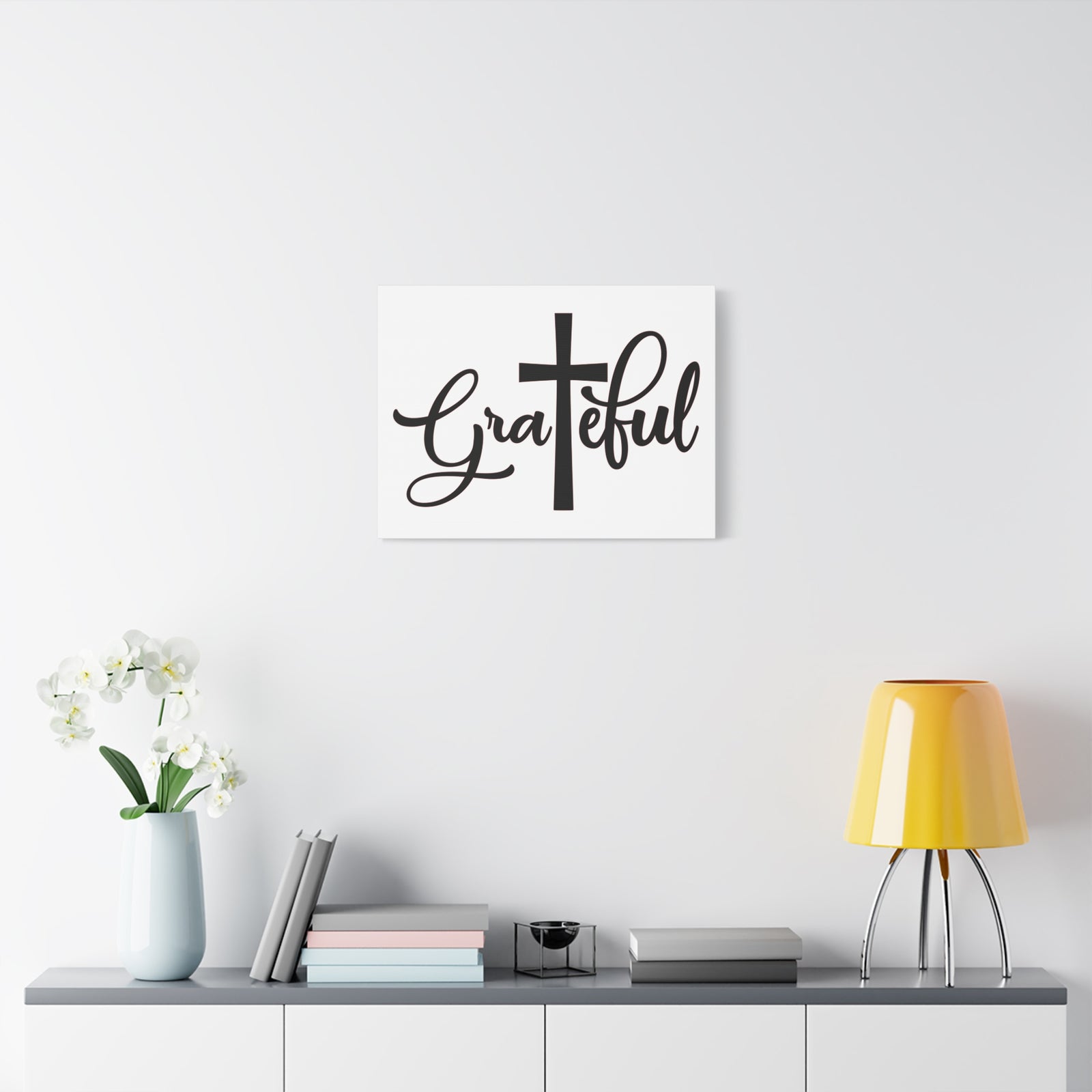 Scripture Canvas Grateful Psalm 118:1 Christian Wall Art Print Ready to Hang-Express Your Love Gifts