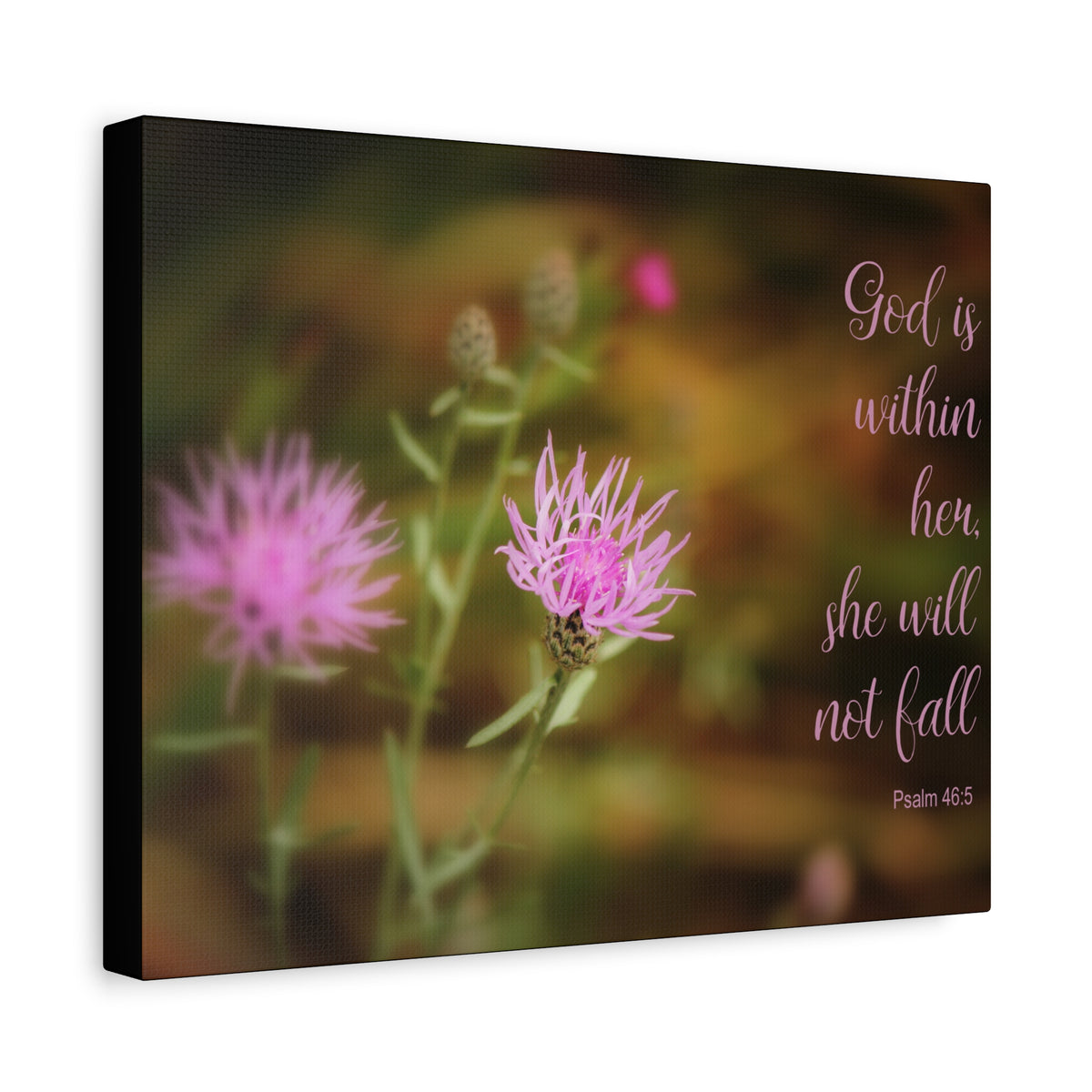 Scripture Canvas Within Her Psalm 46:5 Christian Wall Art Bible Verse Print Ready to Hang-Express Your Love Gifts