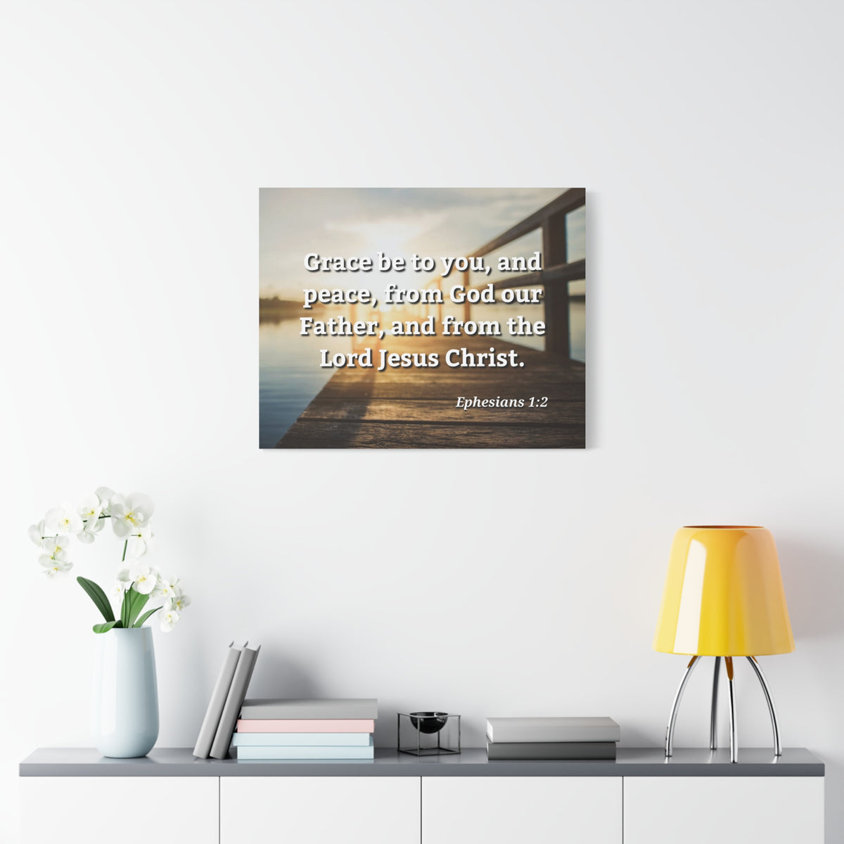 Scripture Walls Grace & Peace Ephesians 1:2 Bible Verse Canvas Christian Wall Art Ready to Hang-Express Your Love Gifts