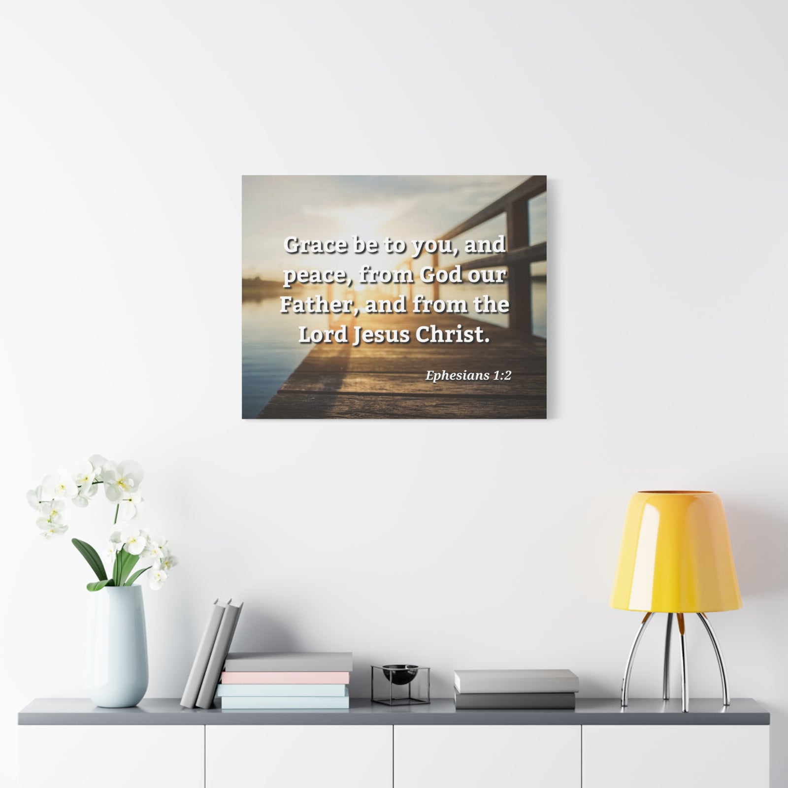 Scripture Walls Grace & Peace Ephesians 1:2 Bible Verse Canvas Christian Wall Art Ready to Hang-Express Your Love Gifts