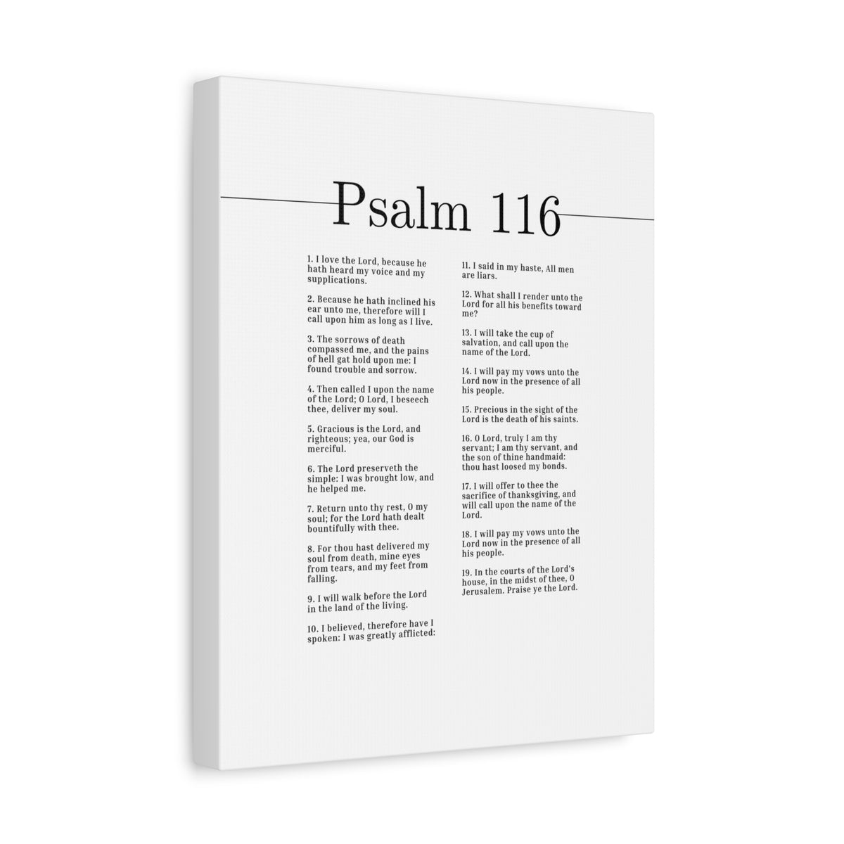 Scripture Canvas Walk Before The Lord Psalm 116 Christian Wall Art Bible Verse Print Ready to Hang-Express Your Love Gifts