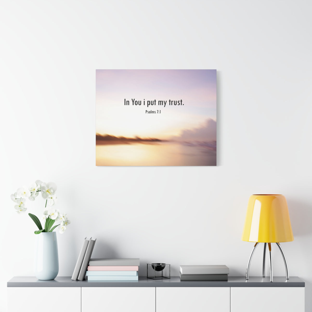 Scripture Canvas Put My Trust Psalms 7:1 Christian Wall Art Bible Verse Print Ready to Hang-Express Your Love Gifts