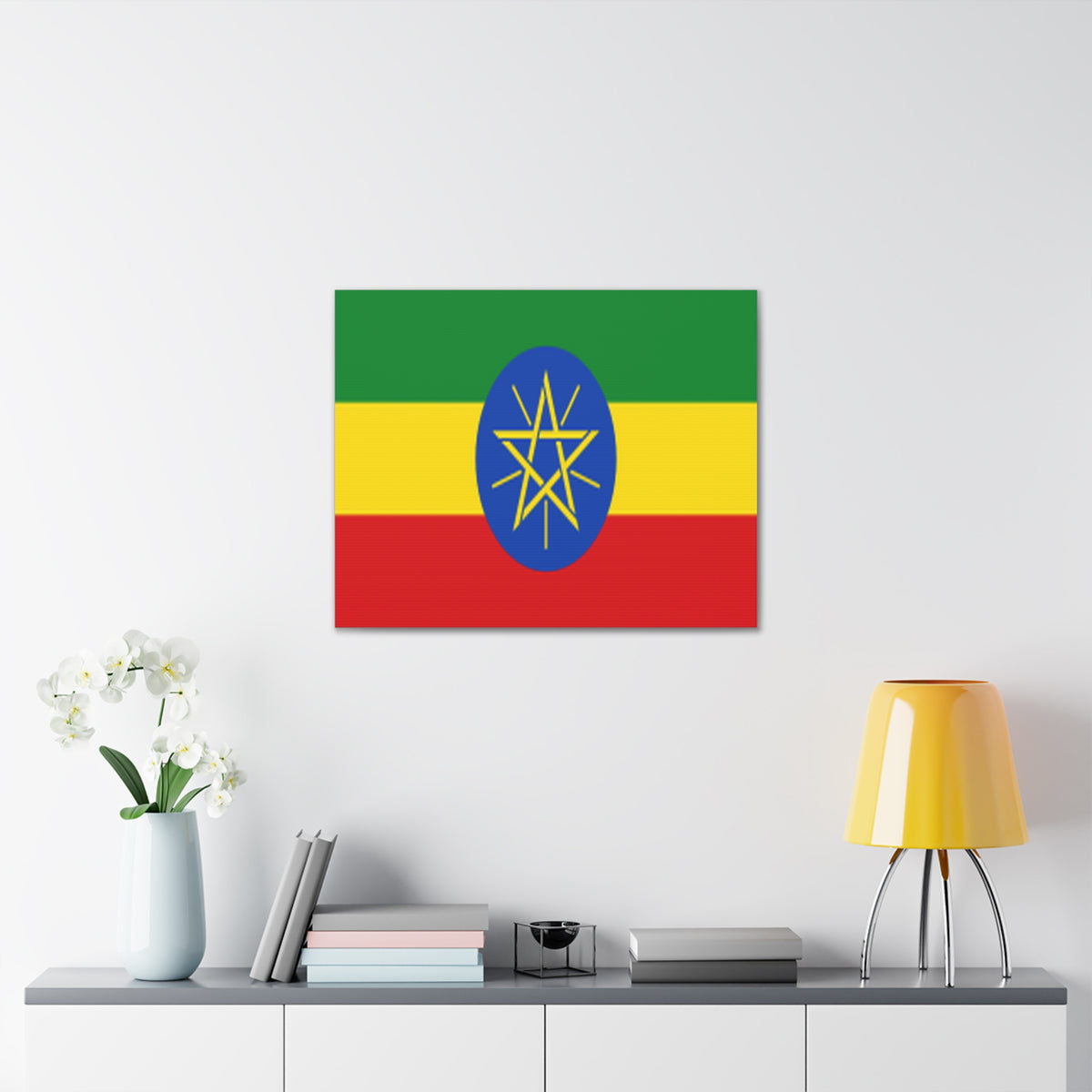 Ethiopia Country Flag Canvas Vibrant Wall Art Unframed Home Decor-Express Your Love Gifts