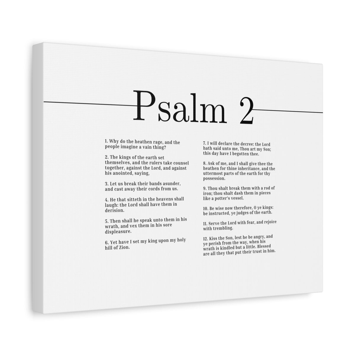 Scripture Canvas He That Sitteth In The Heavens Psalm 2 Christian Wall Art Bible Verse Print Ready to Hang-Express Your Love Gifts