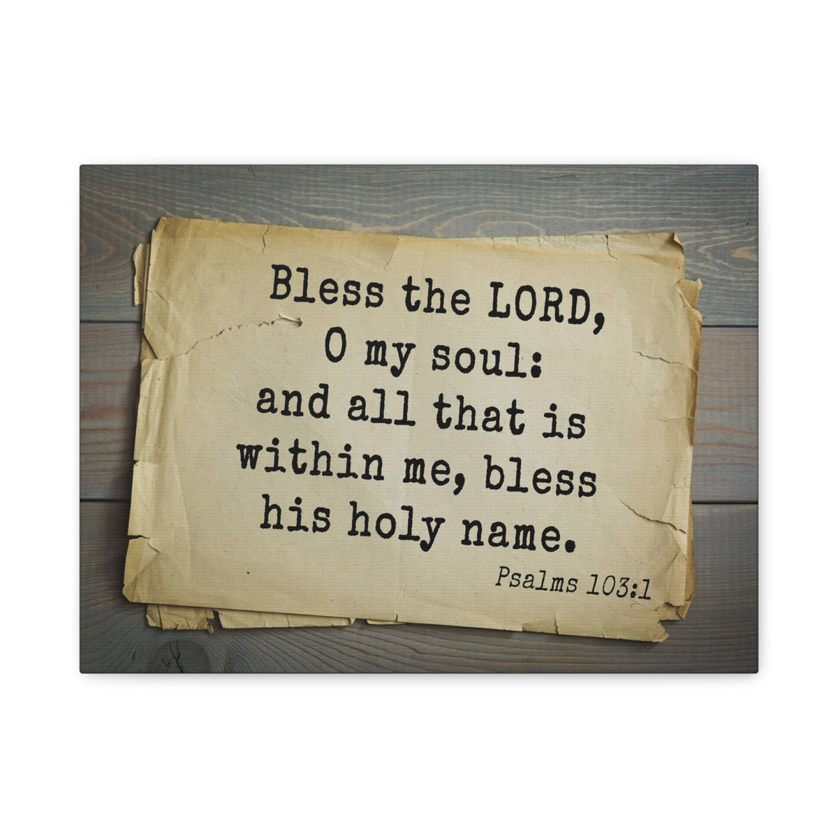 Scripture Walls Bless The Lord Psalms 103:1Bible Verse Canvas Christian Wall Art Bible Verse Print Ready To Hang-Express Your Love Gifts