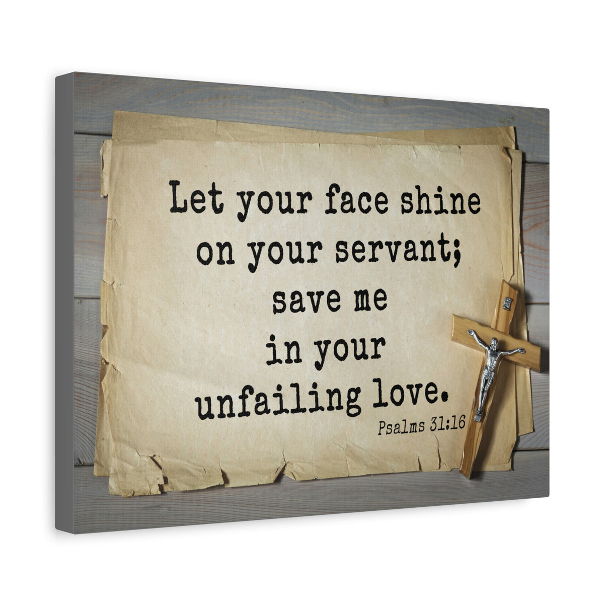Scripture Walls Let Your Face Shine Psalm 31:16 Bible Verse Canvas Christian Wall Art Ready to Hang-Express Your Love Gifts