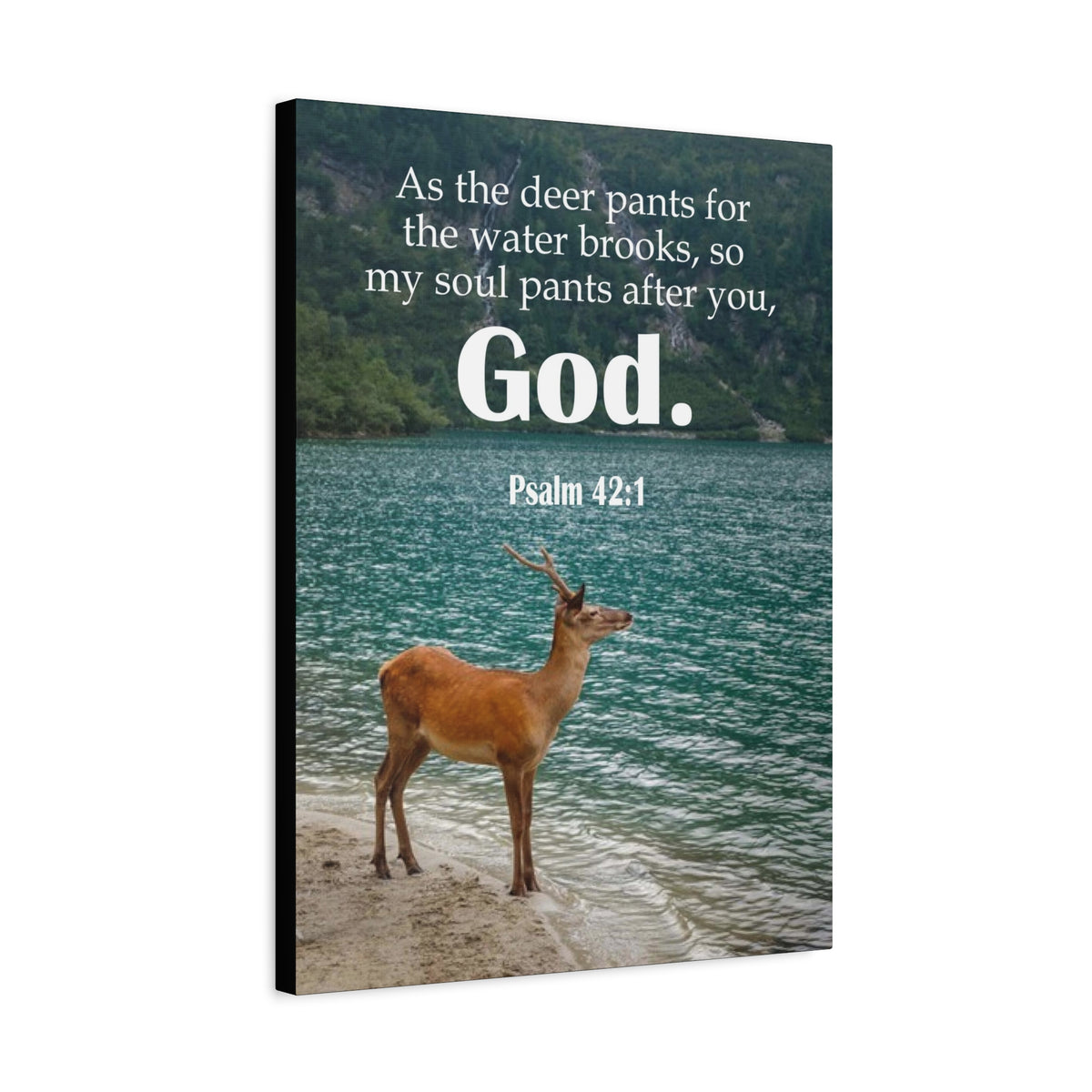 Scripture Canvas Soul Pants Psalm 42:1 Christian Wall Art Bible Verse Print Ready to Hang-Express Your Love Gifts