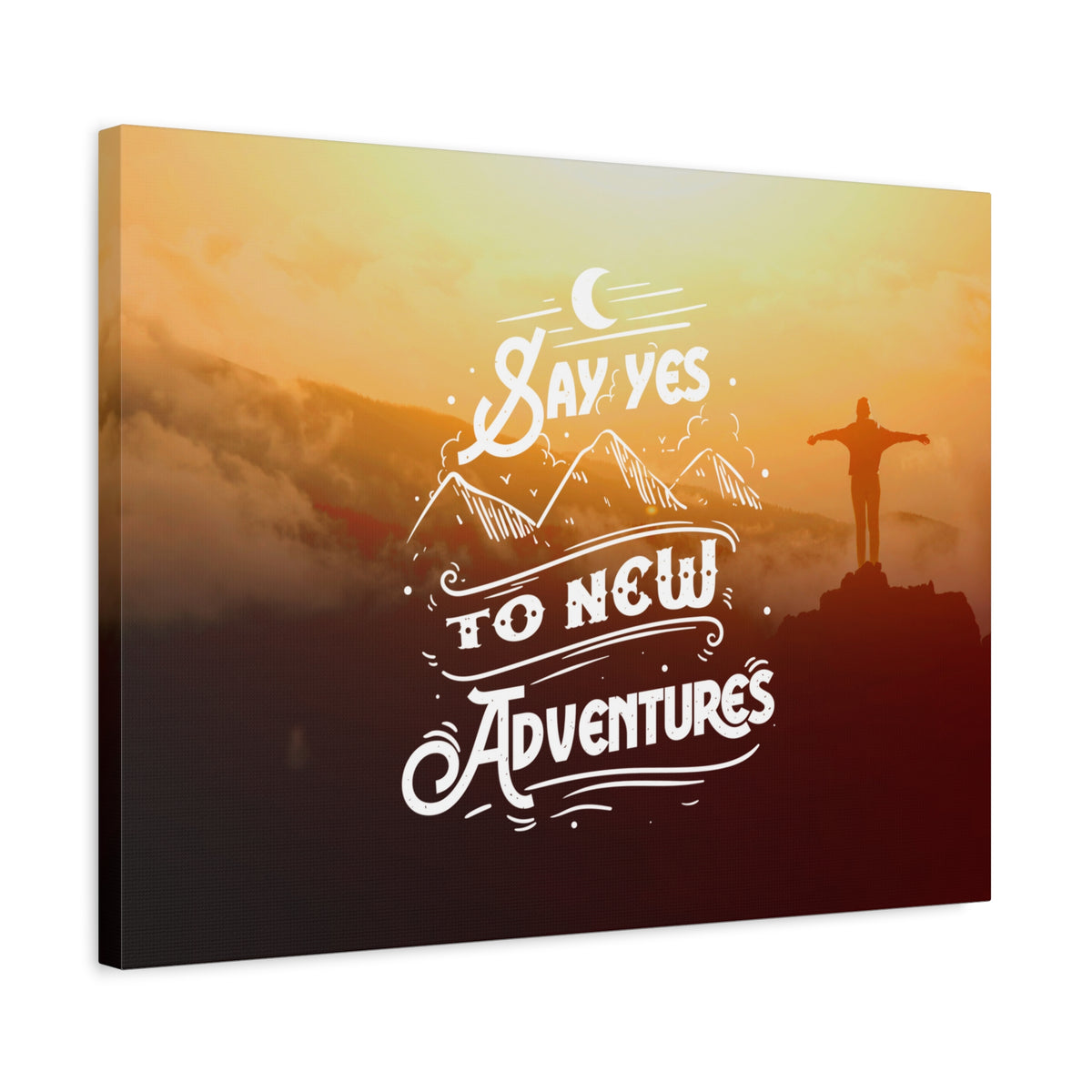 Inspirational Quote Canvas New Adventures Wall Art Motivational Motto Inspiring Prints Artwork Decor Ready to Hang-Express Your Love Gifts