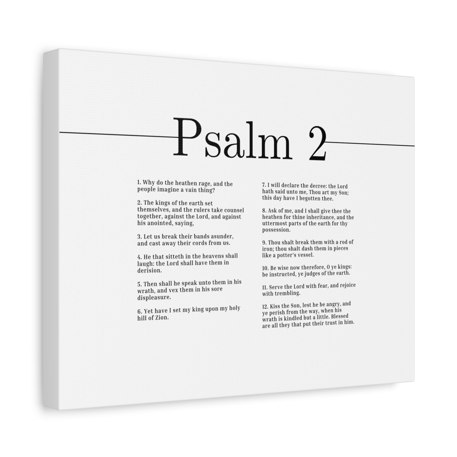 Scripture Canvas He That Sitteth In The Heavens Psalm 2 Christian Wall Art Bible Verse Print Ready to Hang-Express Your Love Gifts