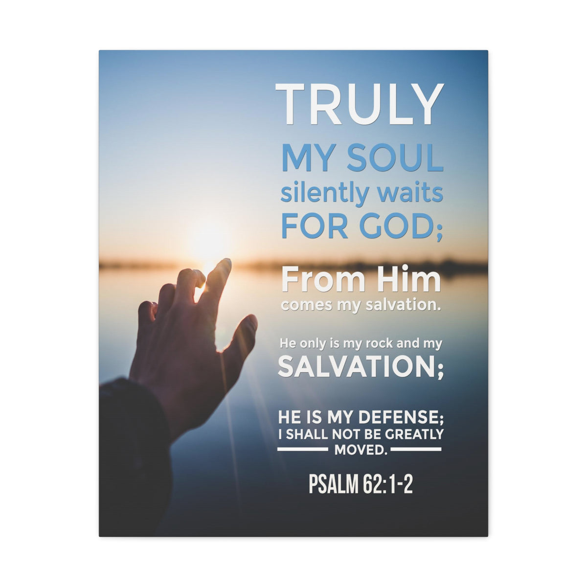 Scripture Walls My Defense Psalm 62:1-2 Christian Wall Art Bible Verse Print Ready to Hang-Express Your Love Gifts