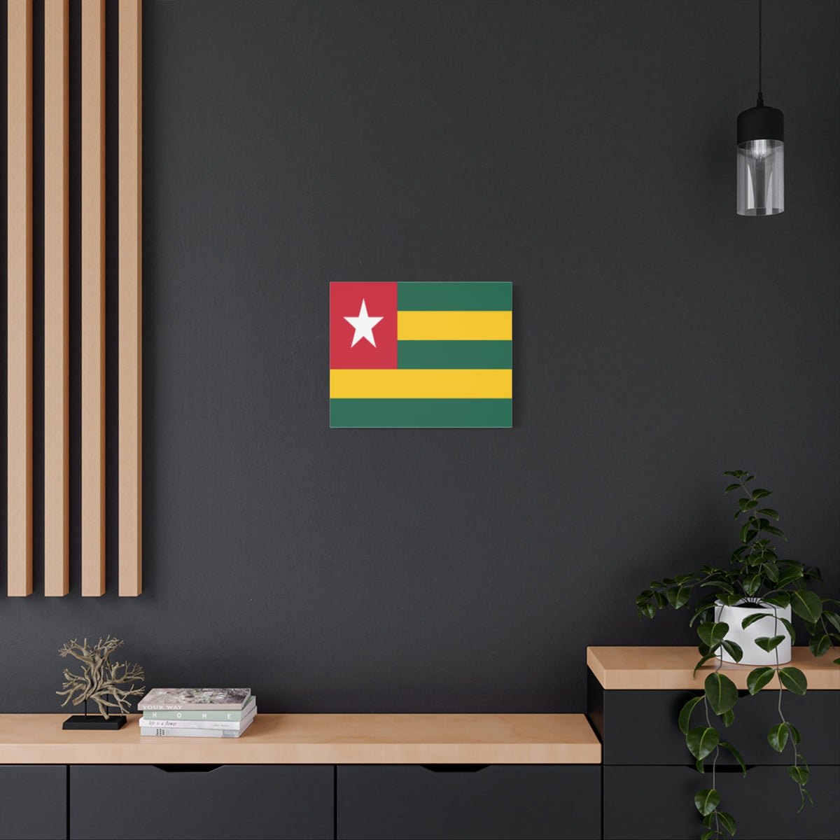 Togo Country Flag Canvas Vibrant Wall Art Unframed Home Decor-Express Your Love Gifts