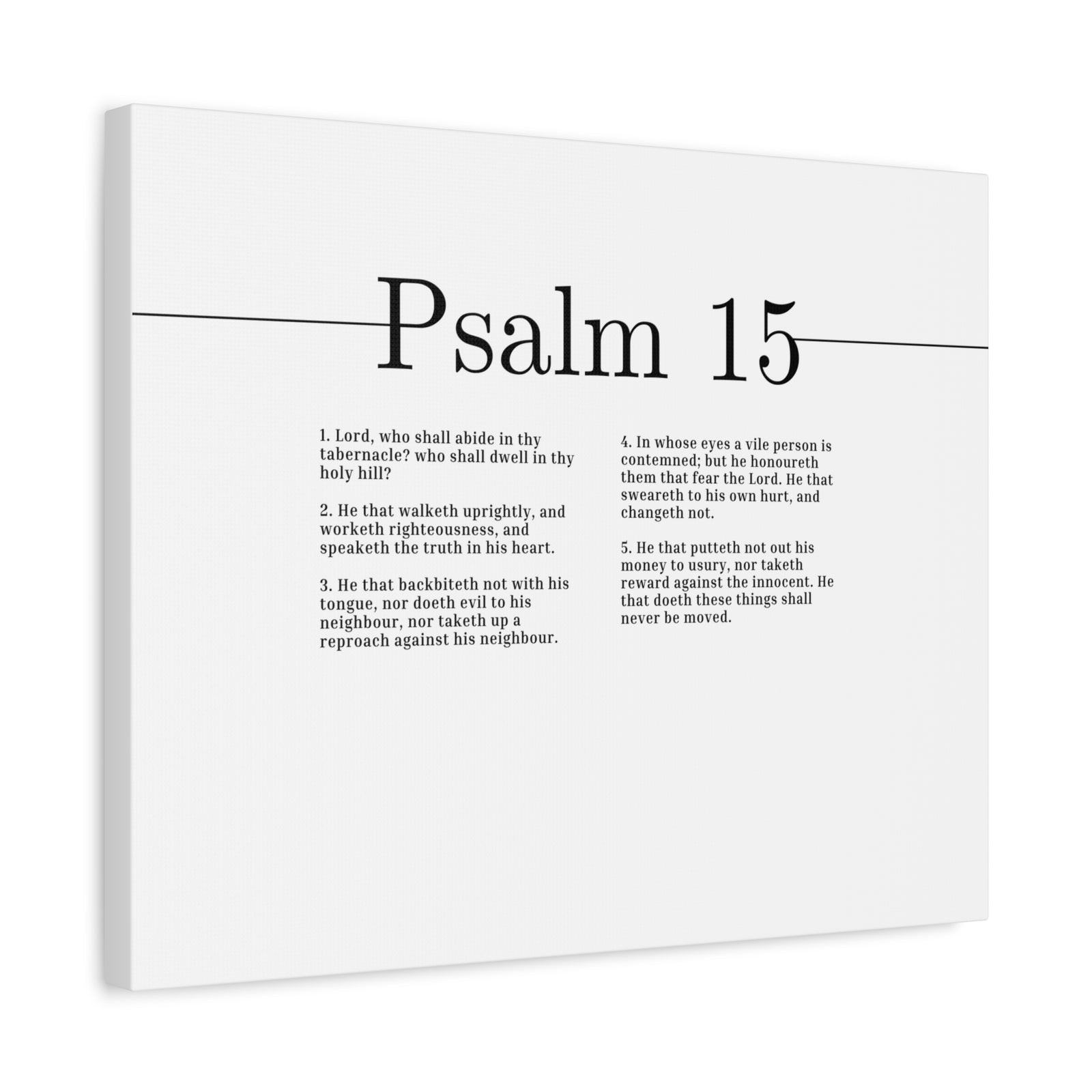 Scripture Canvas The Truth In His Heart Psalm 15 Christian Wall Art Bible Verse Print Ready to Hang-Express Your Love Gifts