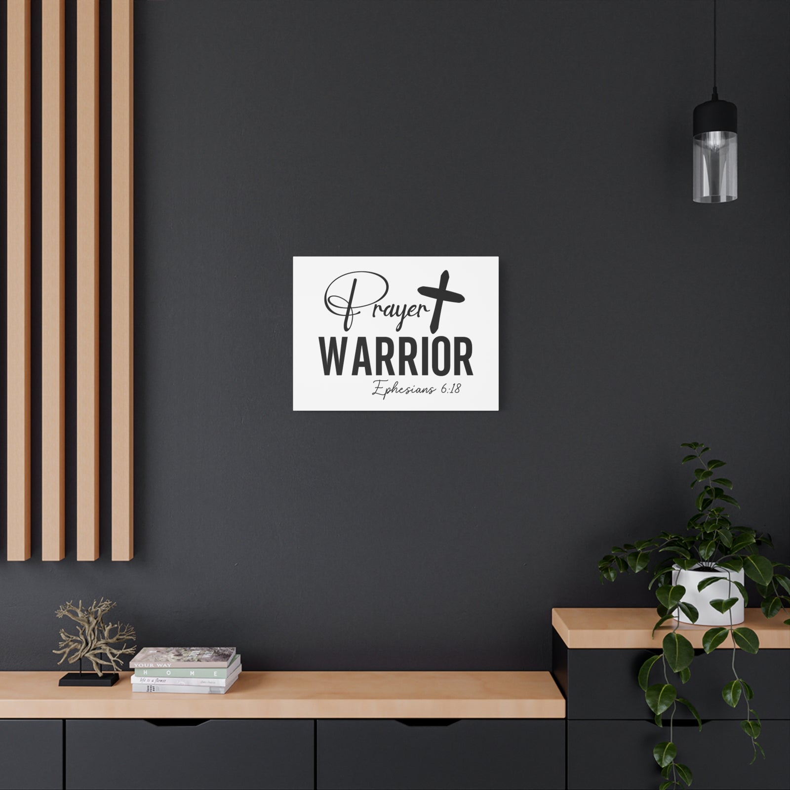 Scripture Walls Ephesians 6:18 Prayer Warrior Bible Verse Canvas Christian Wall Art Ready to Hang Unframed-Express Your Love Gifts