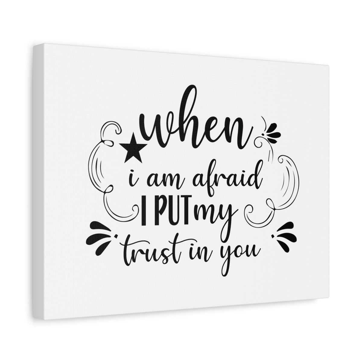 Scripture Canvas I Put My Trust In You Psalm 56:4 Christian Wall Art Bible Verse Print Ready to Hang-Express Your Love Gifts