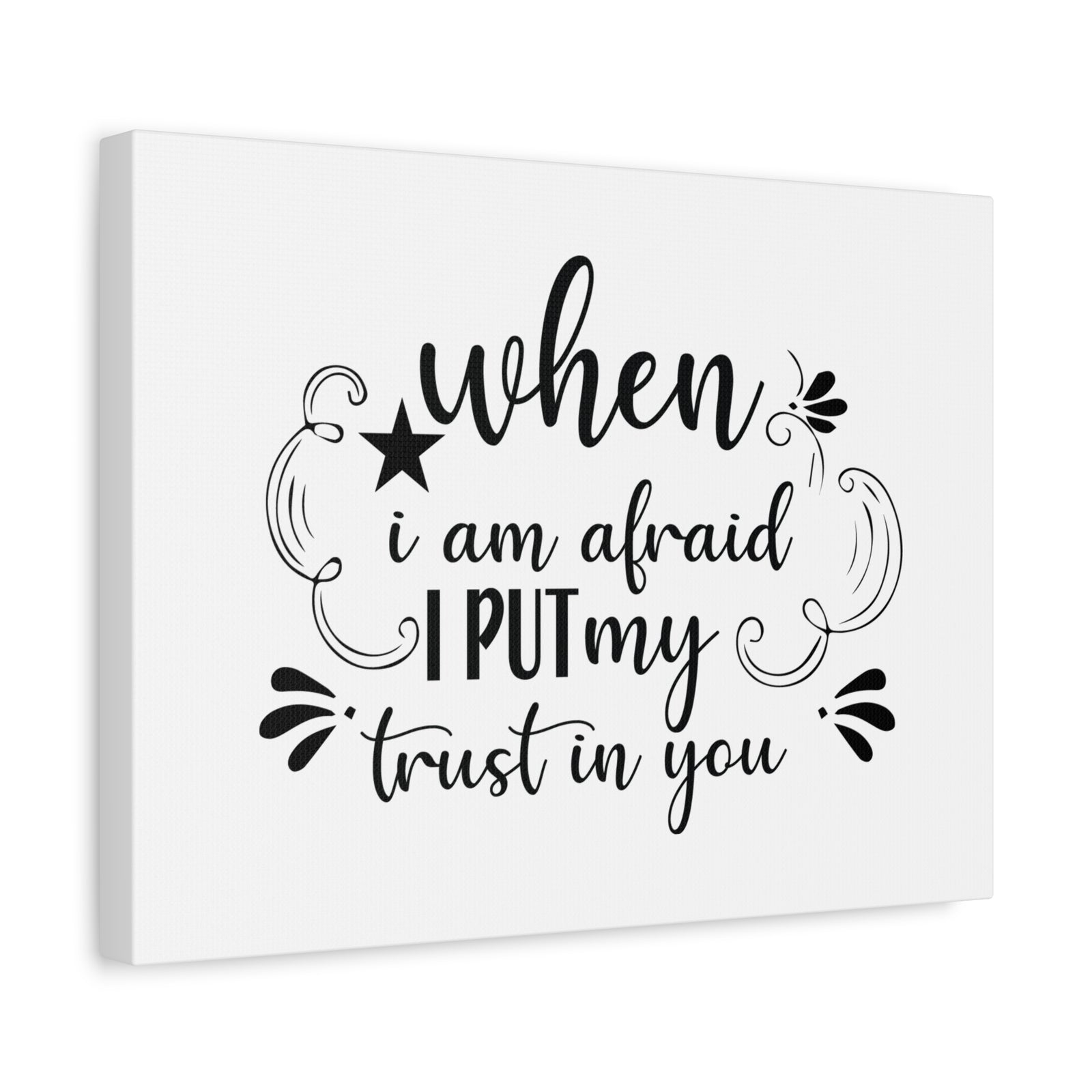Scripture Canvas I Put My Trust In You Psalm 56:4 Christian Wall Art Bible Verse Print Ready to Hang-Express Your Love Gifts