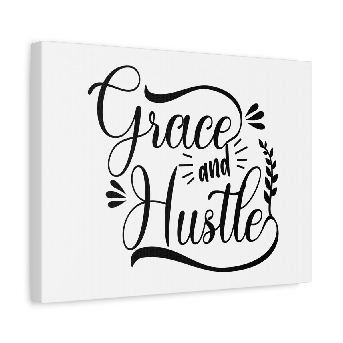 Inspirational Quote Canvas Grace And Hustle Wall Art Motivational Motto Inspiring Prints Artwork Decor Ready to Hang-Express Your Love Gifts
