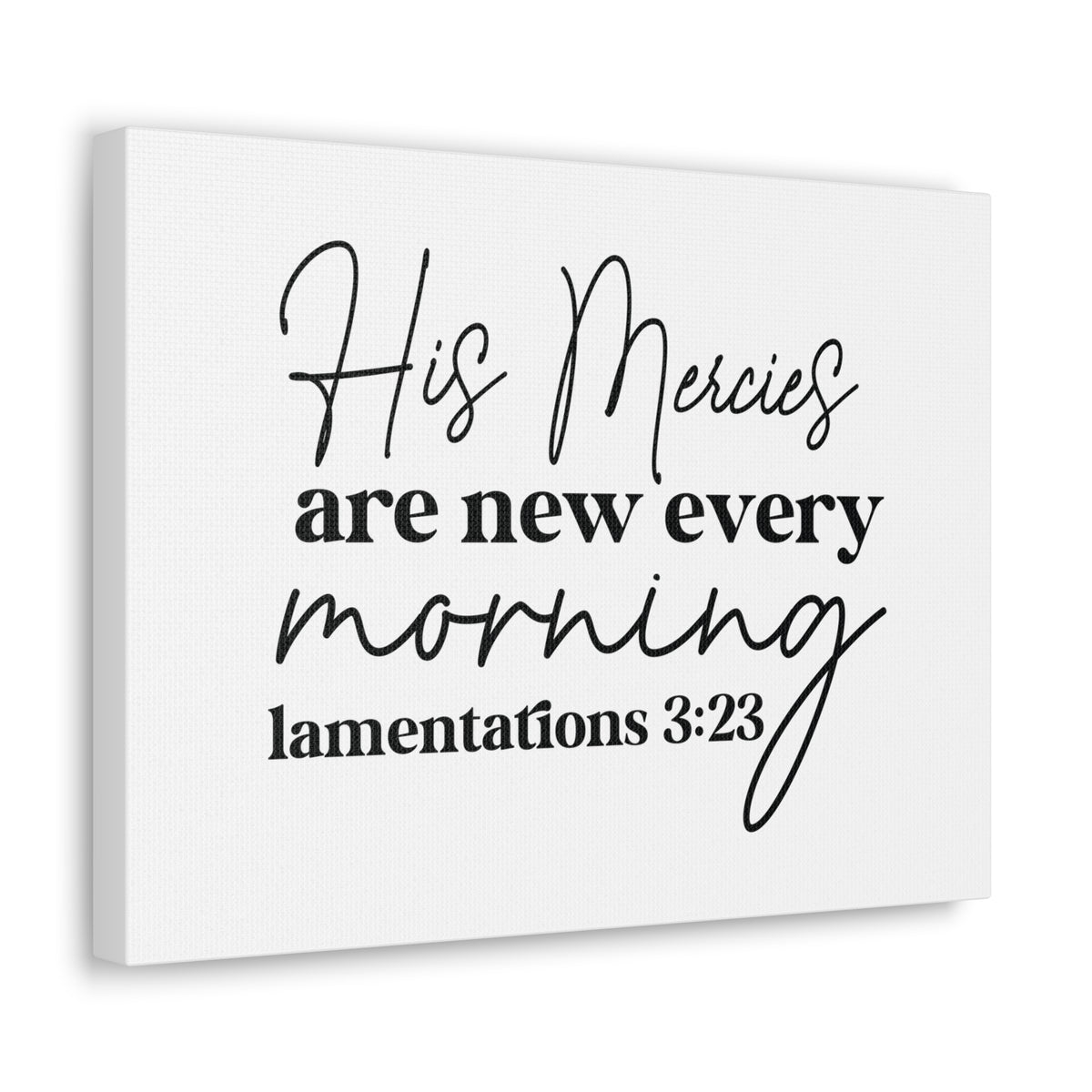 Scripture Walls Lamentations 3:23 His Mercies Bible Verse Canvas Christian Wall Art Ready to Hang Unframed-Express Your Love Gifts