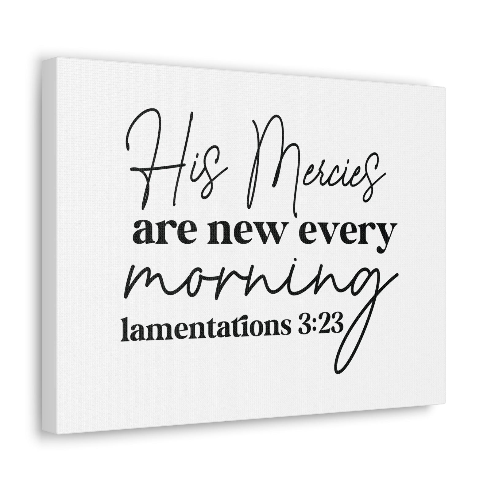 Scripture Walls Lamentations 3:23 His Mercies Bible Verse Canvas Christian Wall Art Ready to Hang Unframed-Express Your Love Gifts