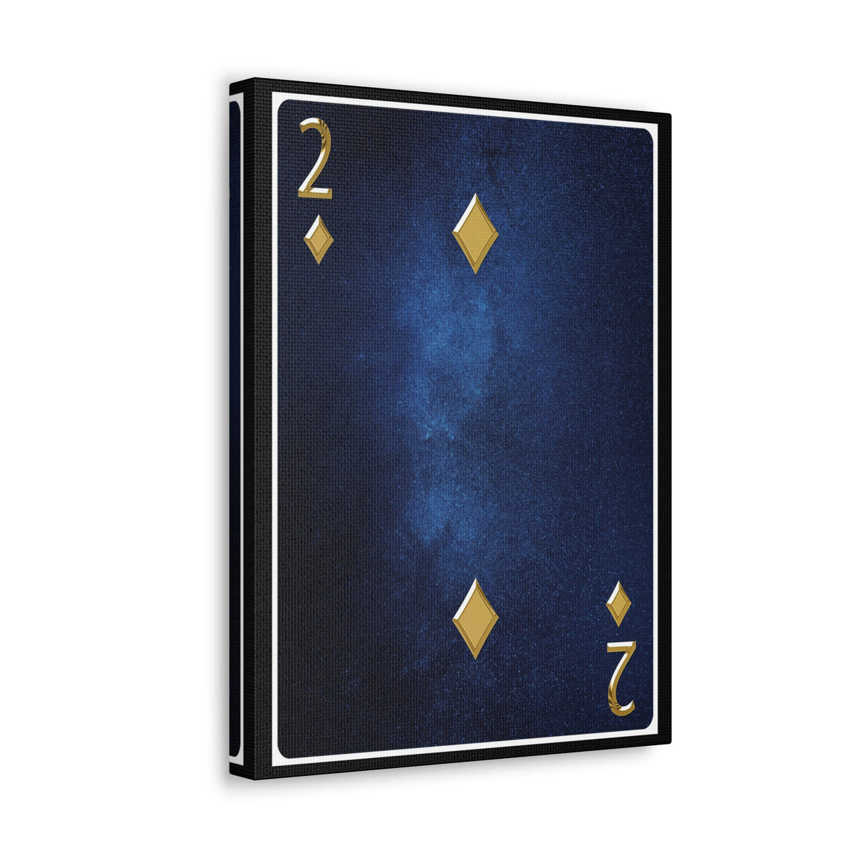 Two Of Diamonds Space Background Playing Card Canvas Wall Art for Home Decor Ready-to-Hang-Express Your Love Gifts