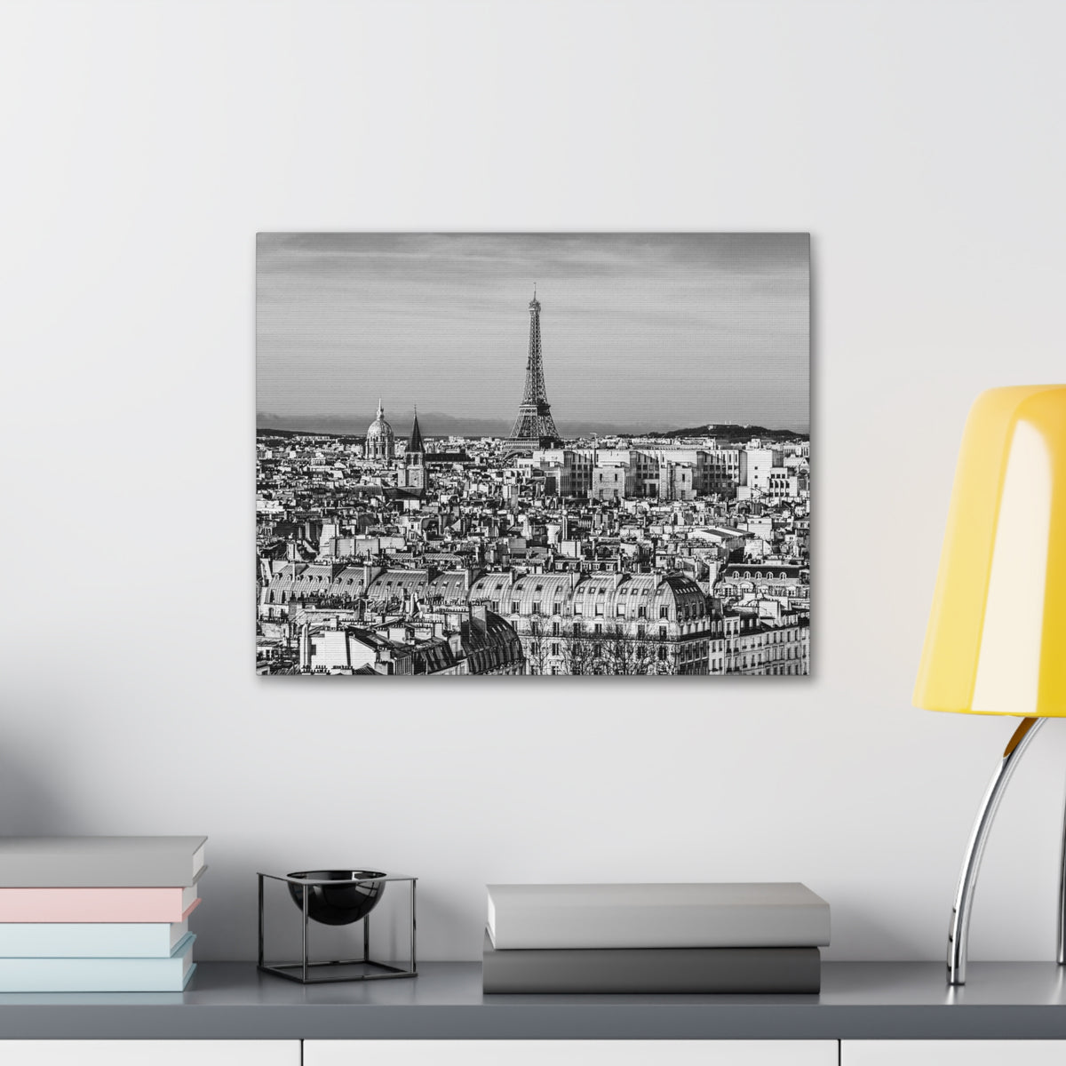 Paris Black And White Skyline Canvas Artwork High-Quality Breathtaking Stunning Cityscape for Home Decor Ready to Hang-Express Your Love Gifts
