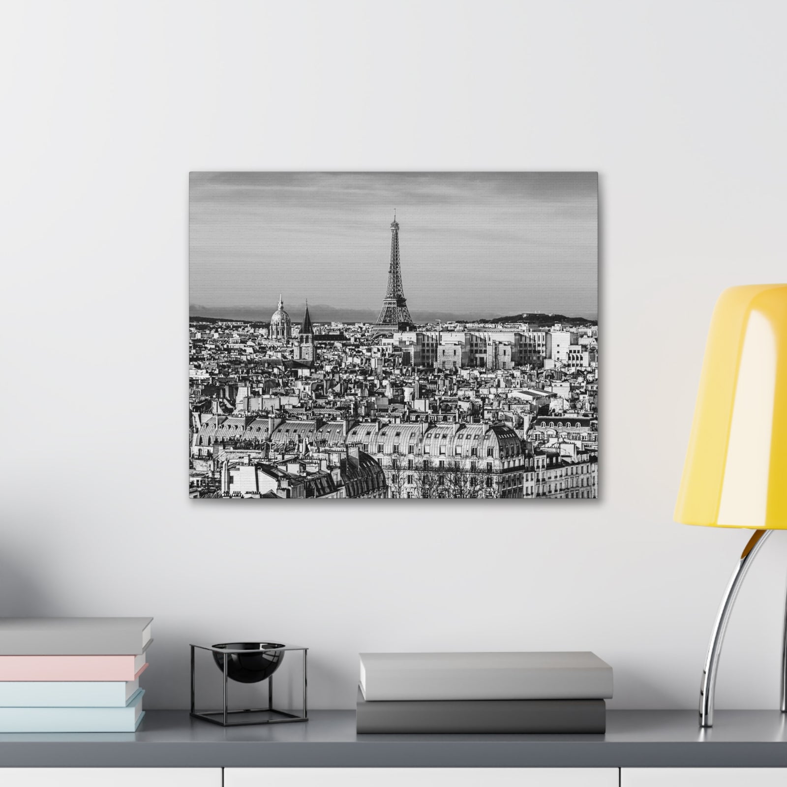 Paris Black And White Skyline Canvas Artwork High-Quality Breathtaking Stunning Cityscape for Home Decor Ready to Hang-Express Your Love Gifts