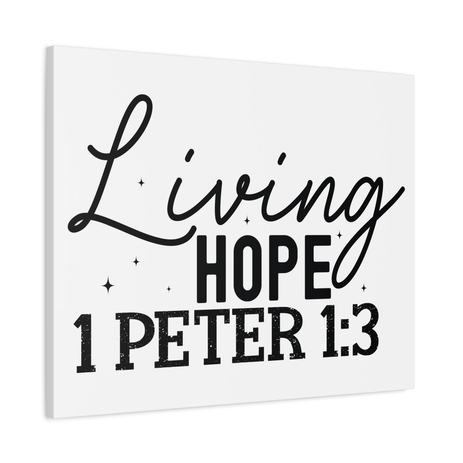 Scripture Walls 1 Peter 1:3 Our Living Hope Bible Verse Canvas Christian Wall Art Ready to Hang Unframed-Express Your Love Gifts