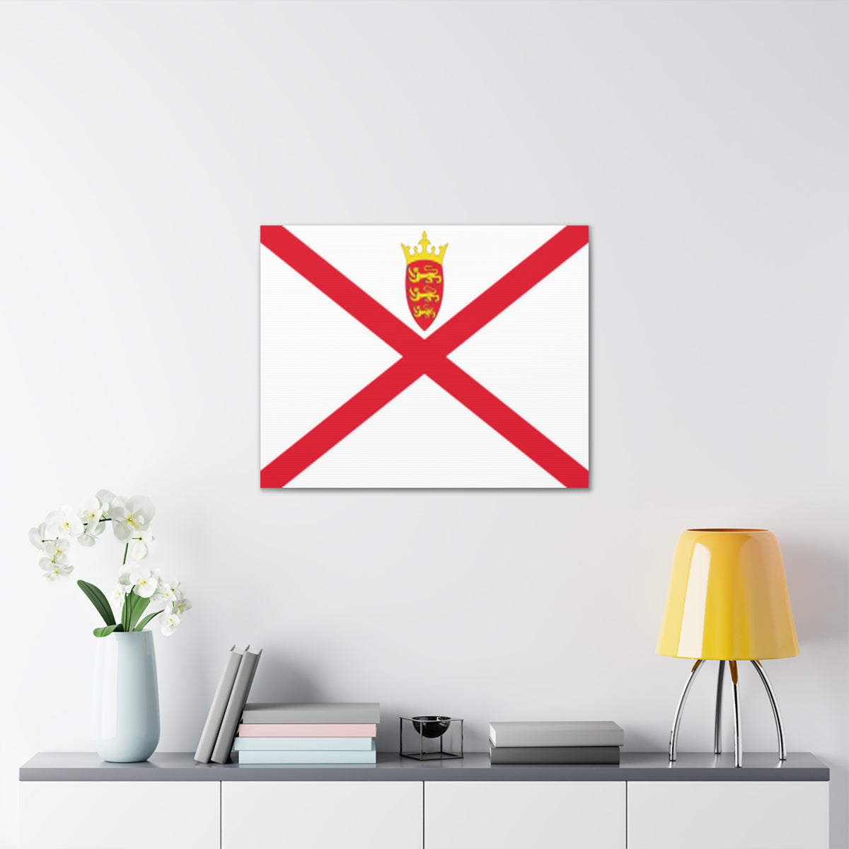 Jersey Country Flag Canvas Vibrant Wall Art Unframed Home Decor-Express Your Love Gifts
