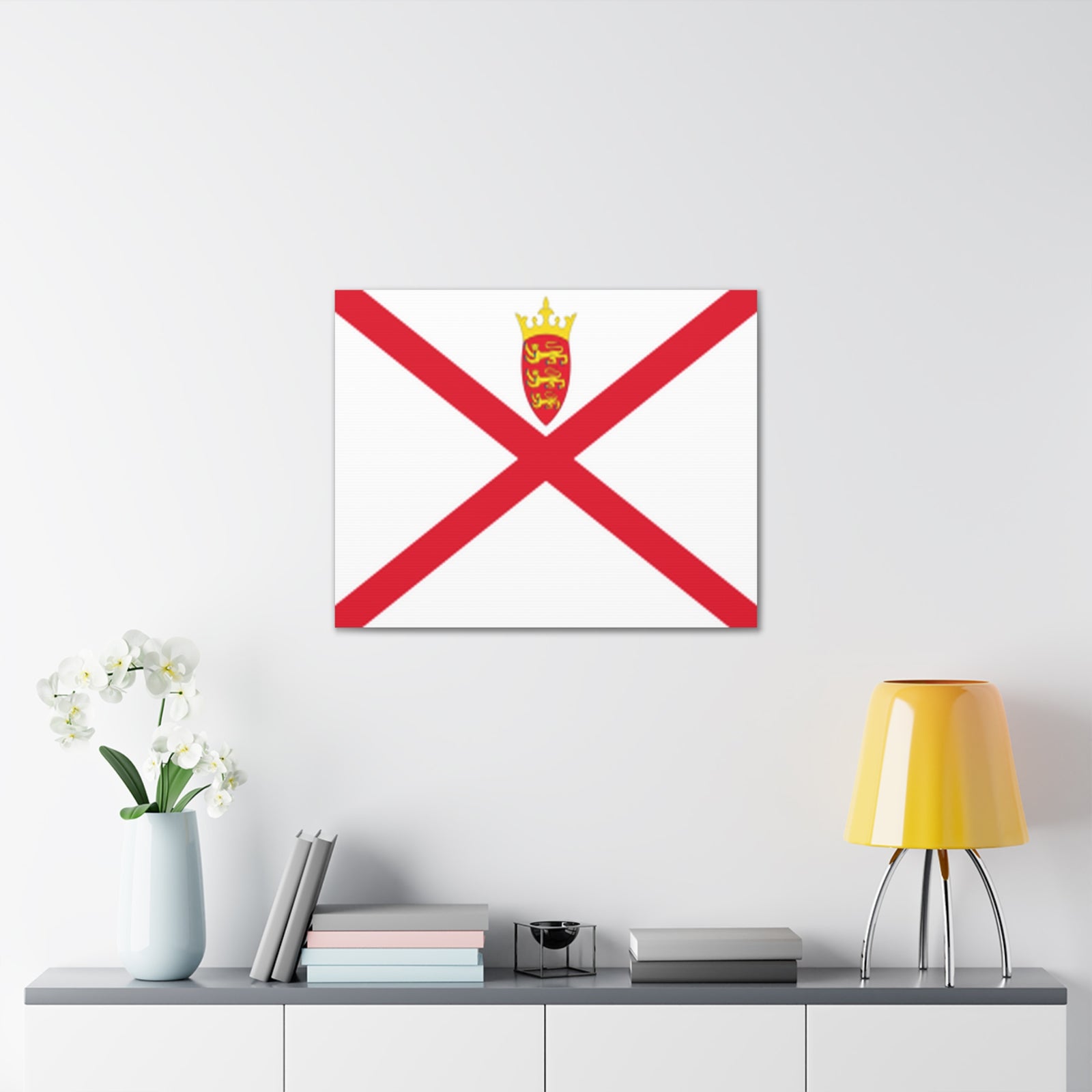Jersey Country Flag Canvas Vibrant Wall Art Unframed Home Decor-Express Your Love Gifts