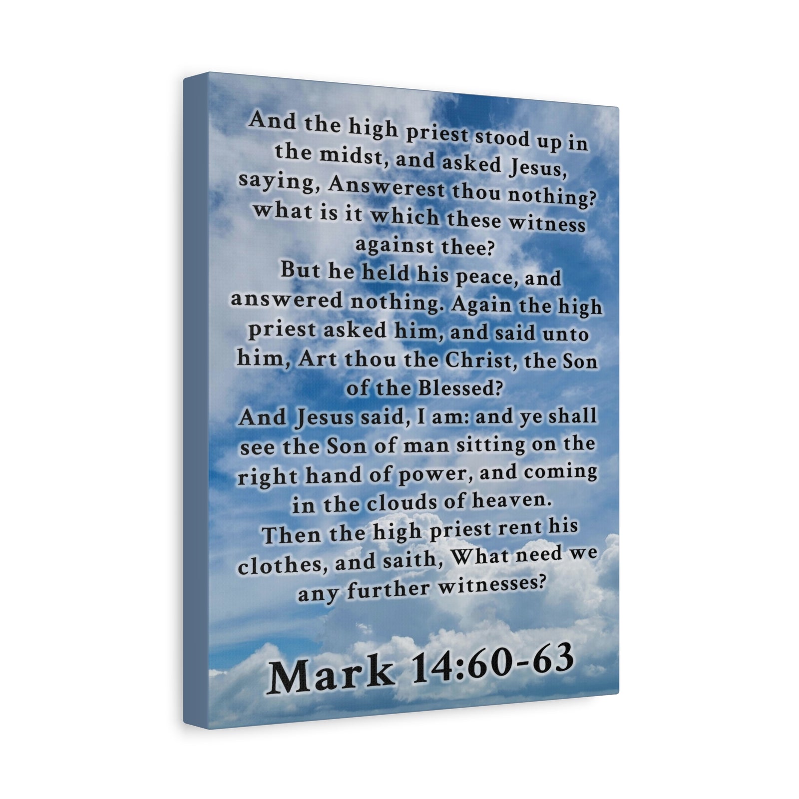 Scripture Walls Mark 14:60-63 KJV Christian Wall Art Print Ready to Hang Unframed-Express Your Love Gifts