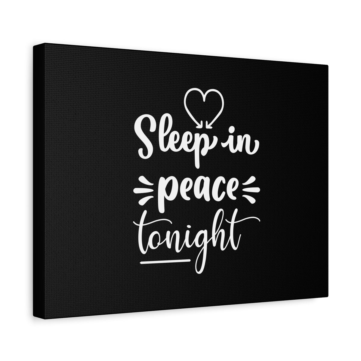 Scripture Canvas Sleep In Peace Tonight Psalm 4:8 Christian Wall Art Bible Verse Print Ready to Hang-Express Your Love Gifts