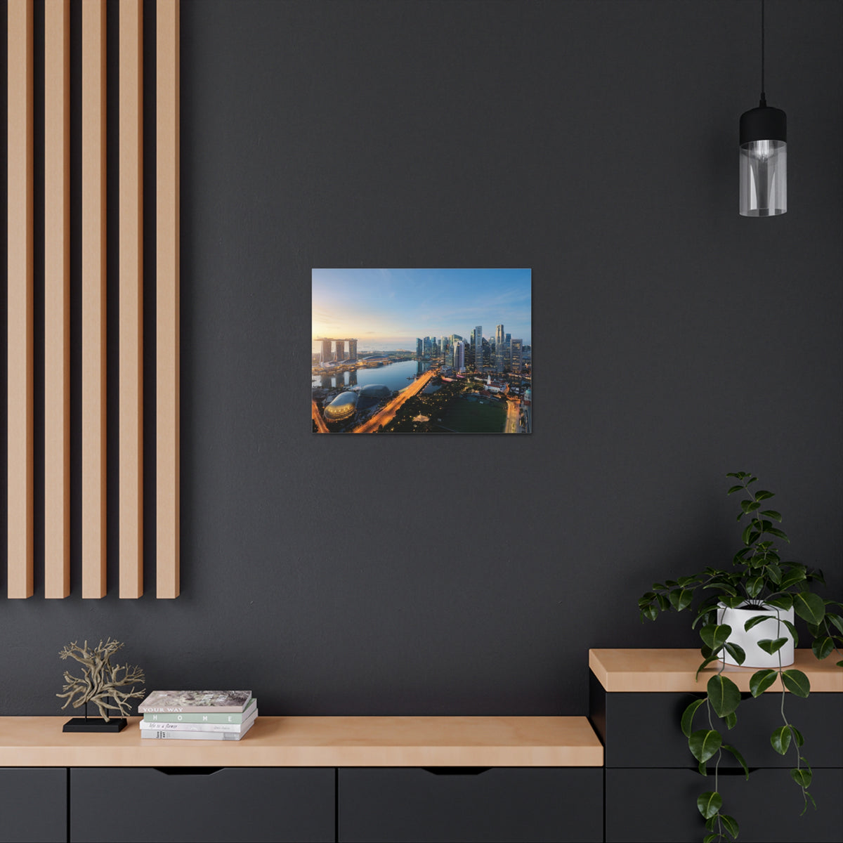 Singapore Daylight Skyline Canvas Artwork High-Quality Breathtaking Stunning Cityscape for Home Decor Ready to Hang-Express Your Love Gifts
