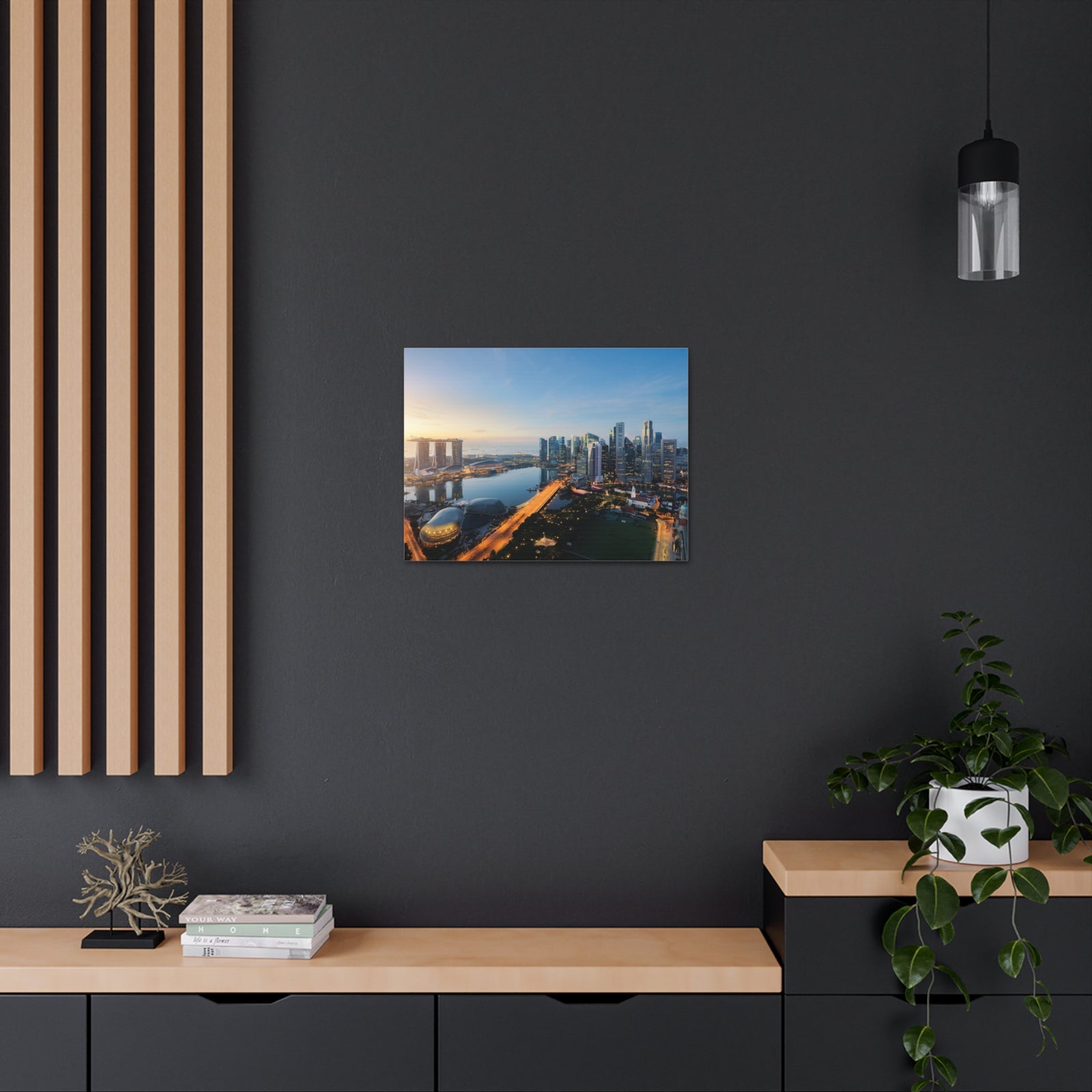 Singapore Daylight Skyline Canvas Artwork High-Quality Breathtaking Stunning Cityscape for Home Decor Ready to Hang-Express Your Love Gifts