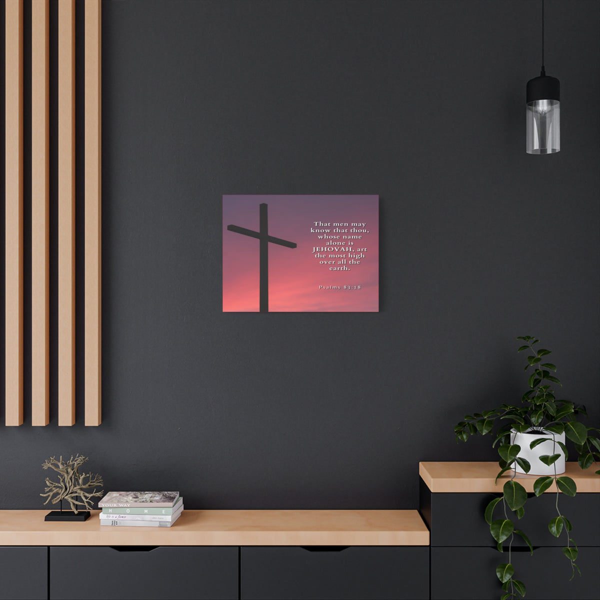 Scripture Canvas Most High Psalms 83:18 Christian Wall Art Bible Verse Print Ready to Hang-Express Your Love Gifts
