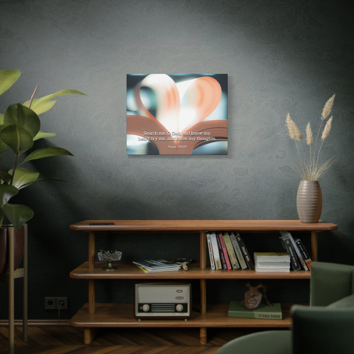 Scripture Canvas Know My Heart Psalm 139:23 Christian Wall Art Bible Verse Print Ready to Hang-Express Your Love Gifts