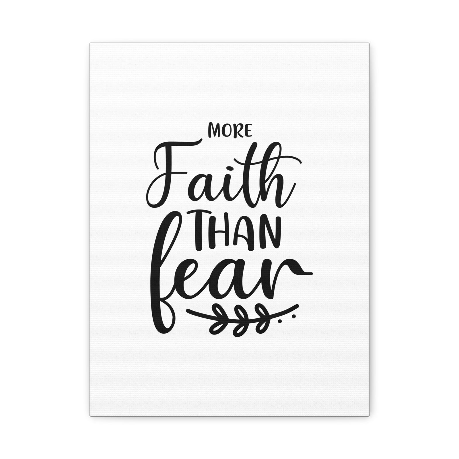 Scripture Walls More Faith Than Fear Psalm 34:4 Leaves Christian Wall Art Print Ready to Hang-Express Your Love Gifts