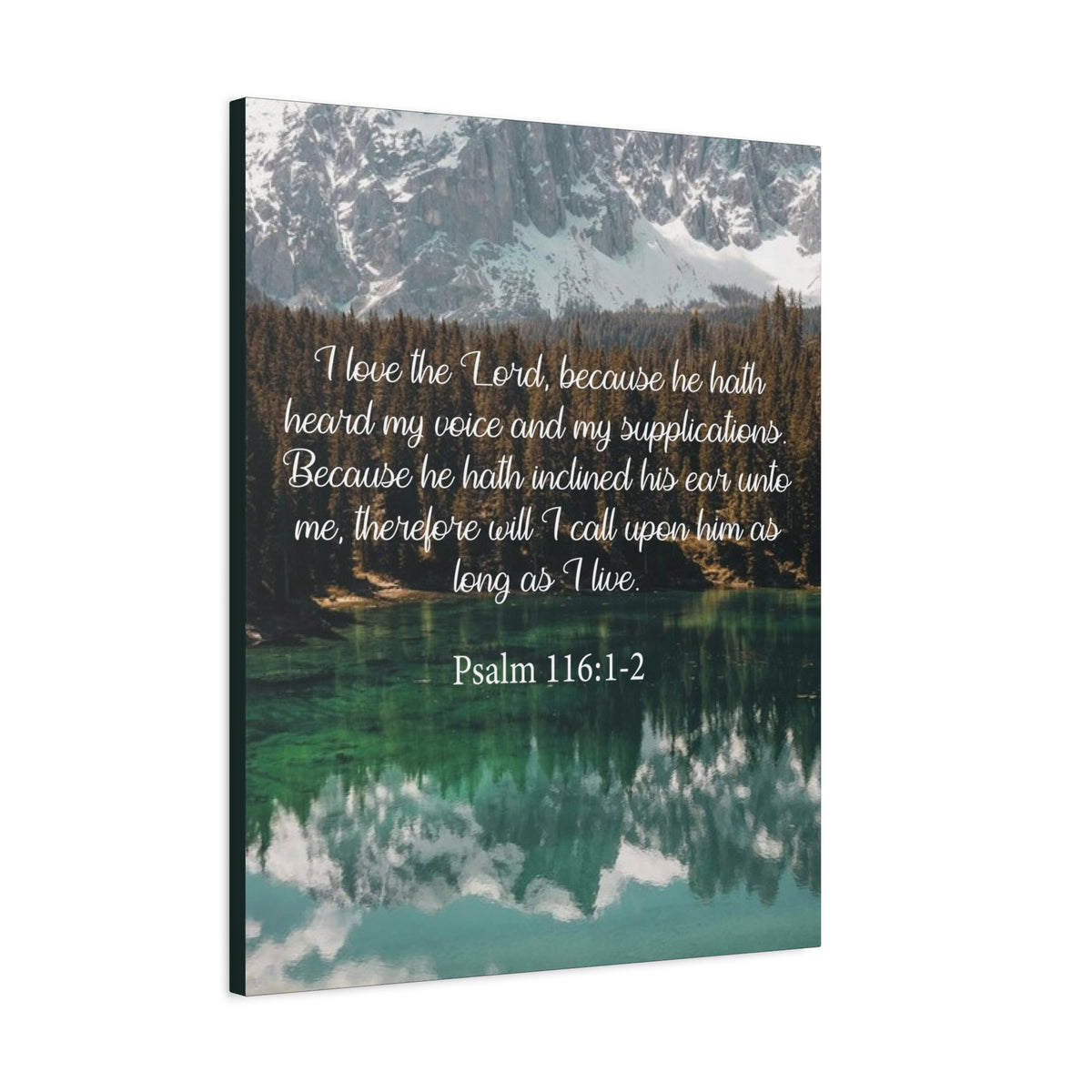 Bible Verse Canvas I Love The Lord Psalm 116:1-2 Christian Home Décor Wall Art Scripture Ready to Hang Faith Print-Express Your Love Gifts