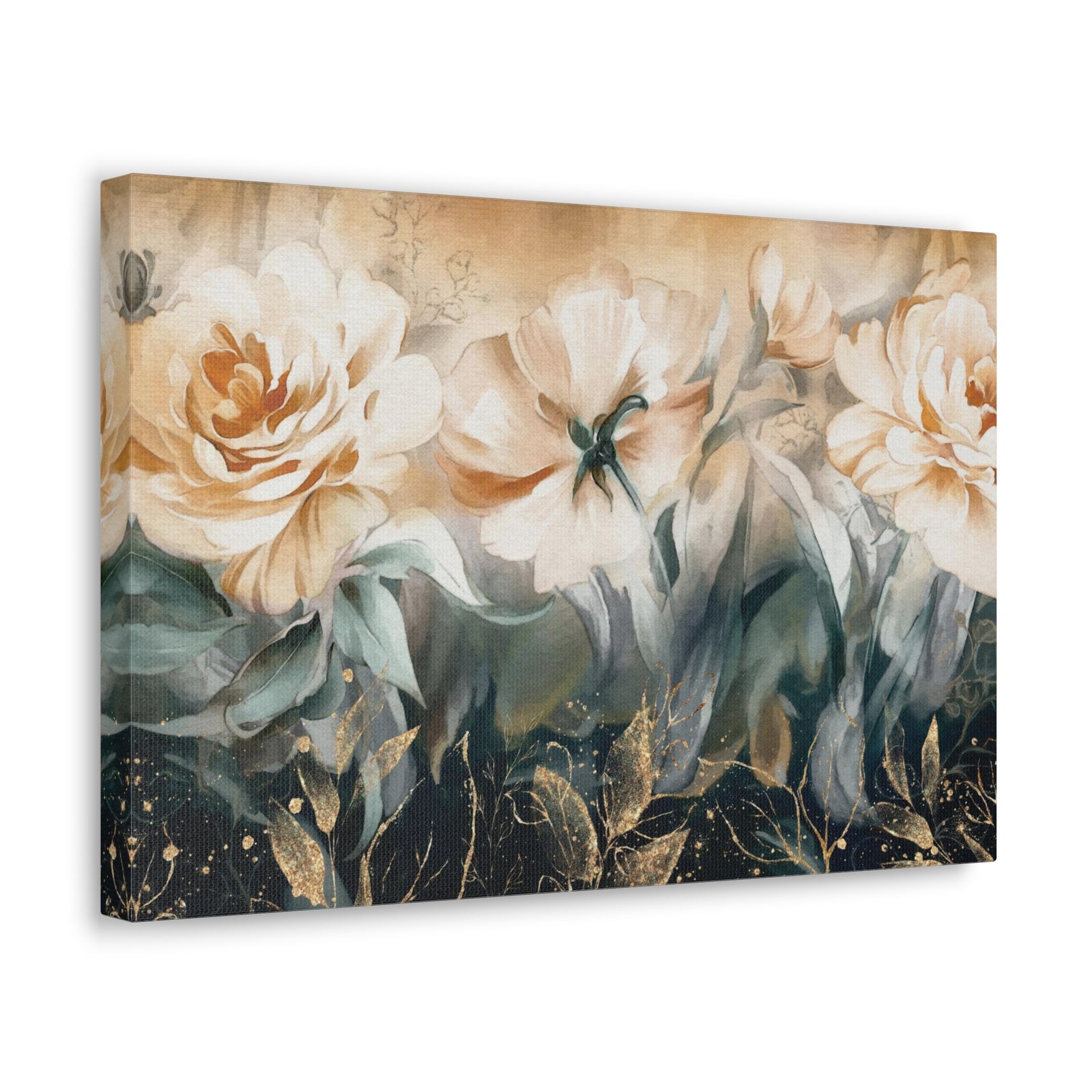 Oil Painting With Flower Rose Peonies Flower Canvas Wall Art for Home Decor Ready-to-Hang-Express Your Love Gifts