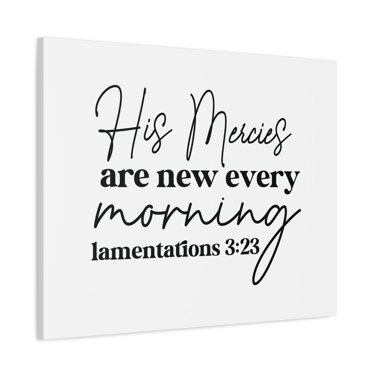 Scripture Walls Lamentations 3:23 His Mercies Bible Verse Canvas Christian Wall Art Ready to Hang Unframed-Express Your Love Gifts