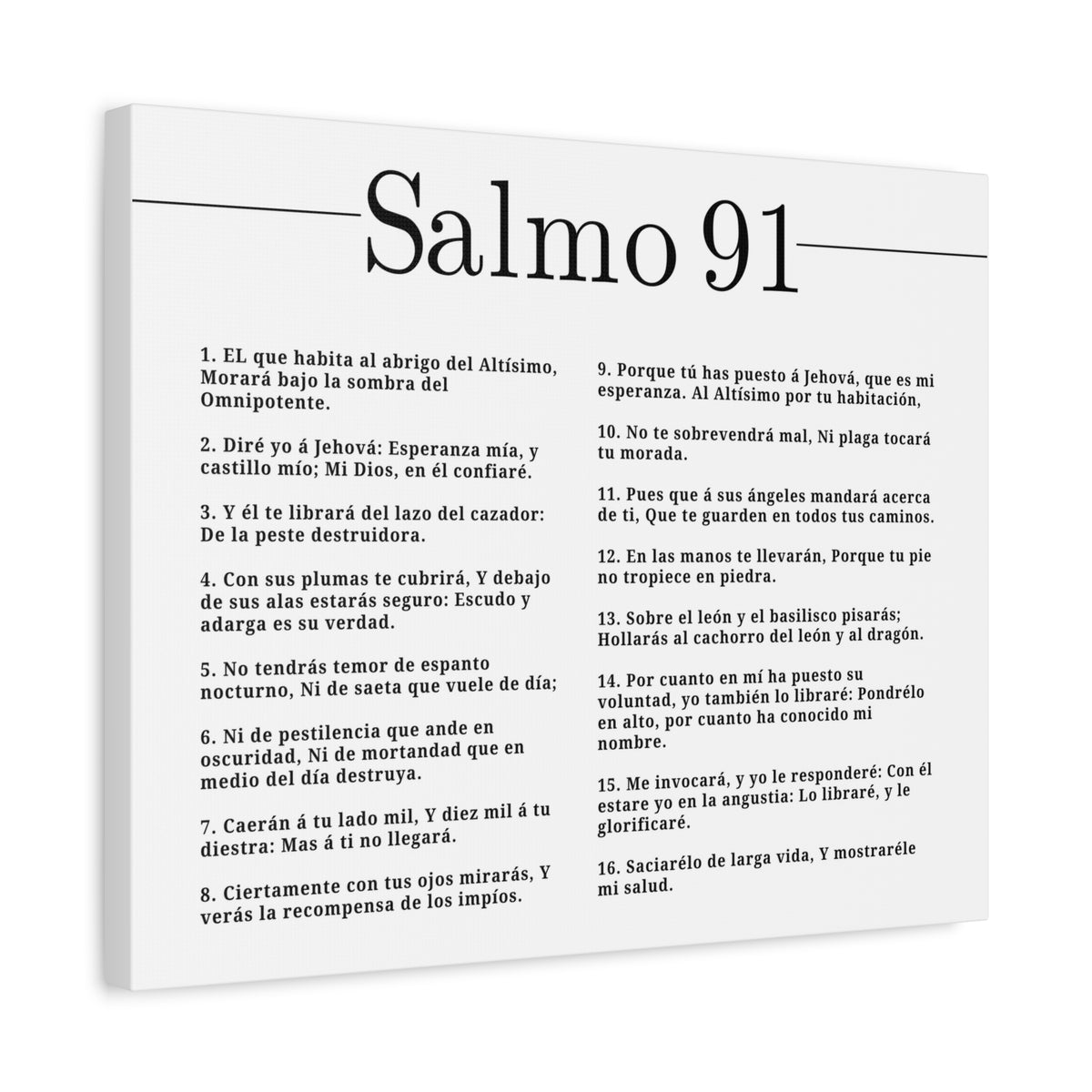 Salmo 91 Impresión De Arte Cristiano en la Pared Lista Para Colgar-Express Your Love Gifts