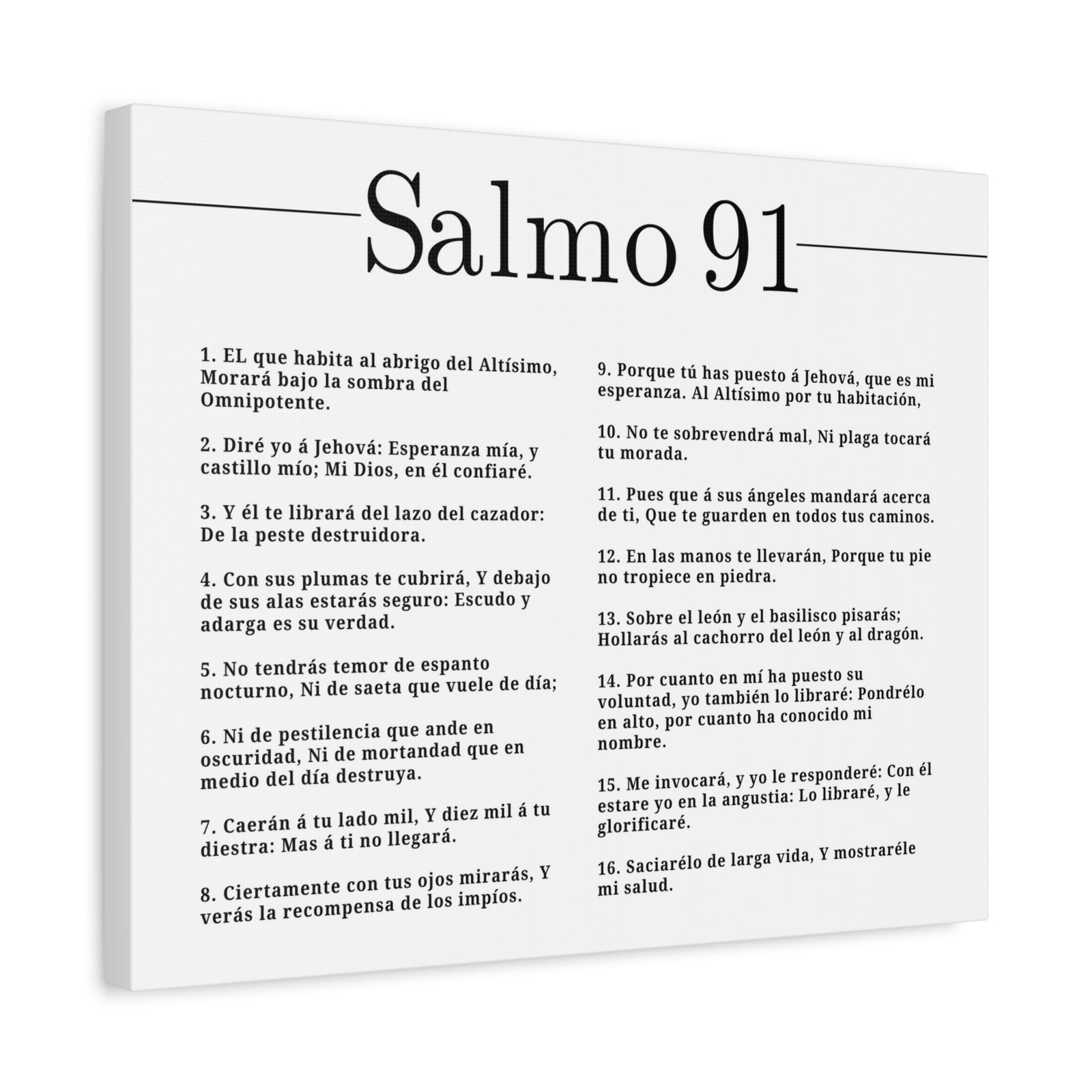 Salmo 91 Impresión De Arte Cristiano en la Pared Lista Para Colgar-Express Your Love Gifts