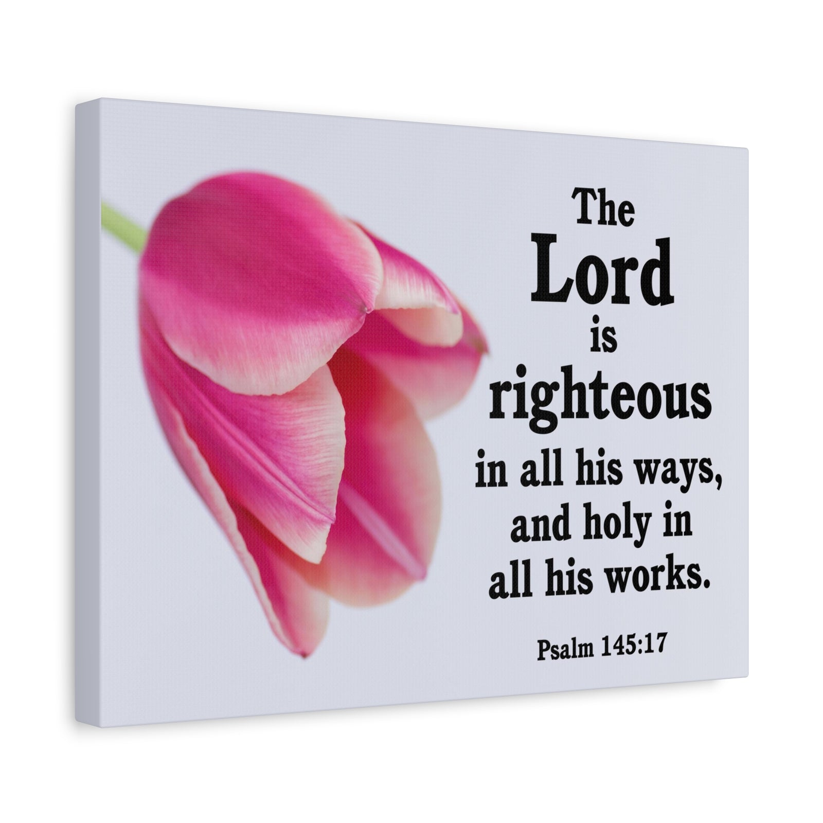 Scripture Canvas The Lord is Righteous Psalm 145:17 Christian Wall Art Bible Verse Print Ready to Hang-Express Your Love Gifts