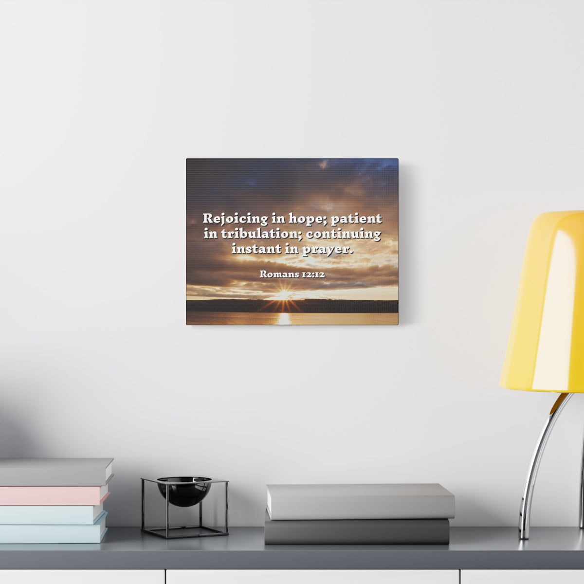 Scripture Walls Rejoicing In Hope Romans 12:12 Bible Verse Canvas Christian Wall Art Ready to Hang-Express Your Love Gifts