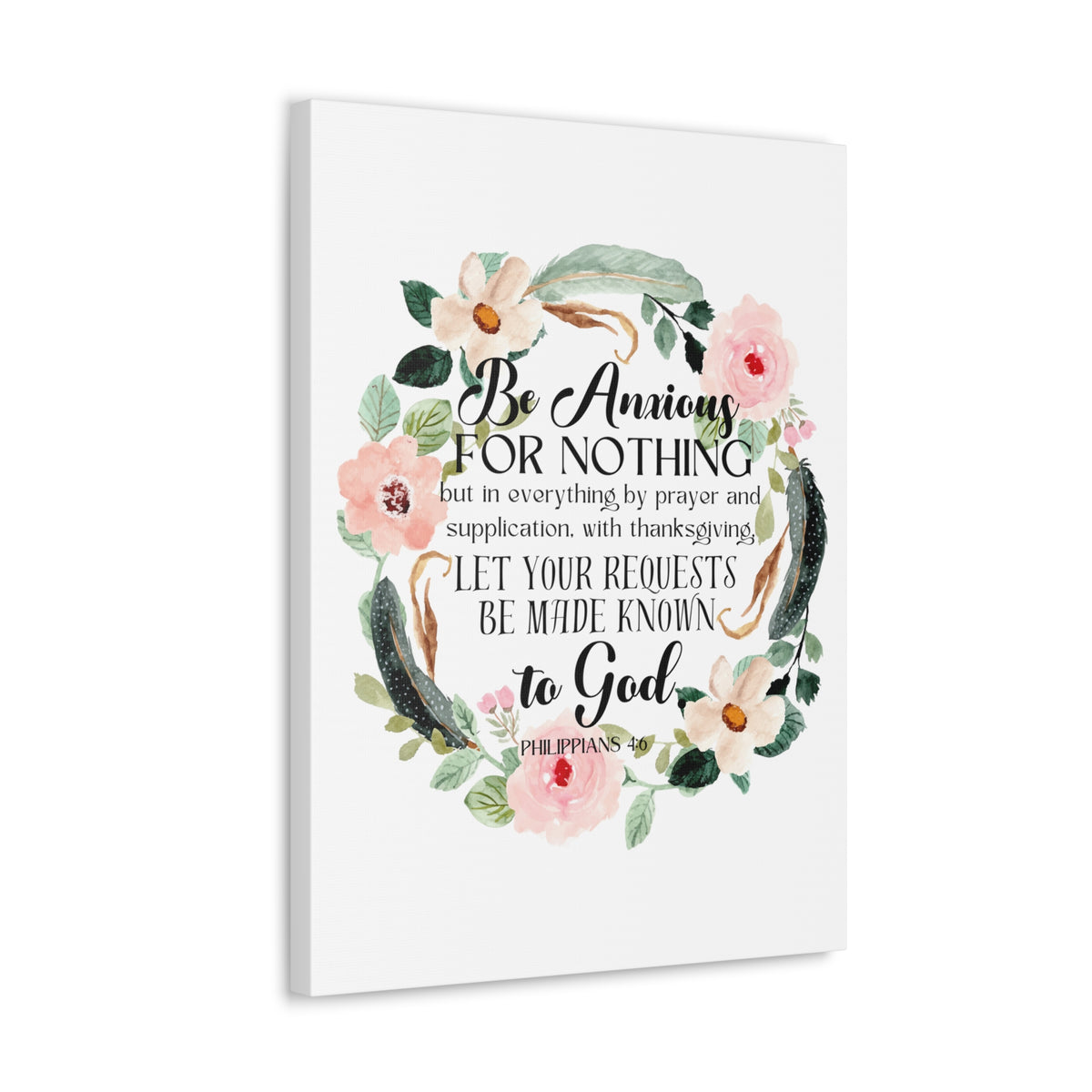 Scripture Walls Philippians 4:6 Be Anxious Bible Verse Canvas Christian Wall Art Ready to Hang Unframed-Express Your Love Gifts