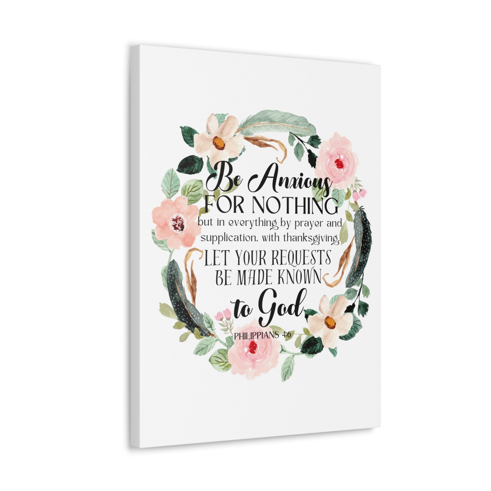 Scripture Walls Philippians 4:6 Be Anxious Bible Verse Canvas Christian Wall Art Ready to Hang Unframed-Express Your Love Gifts