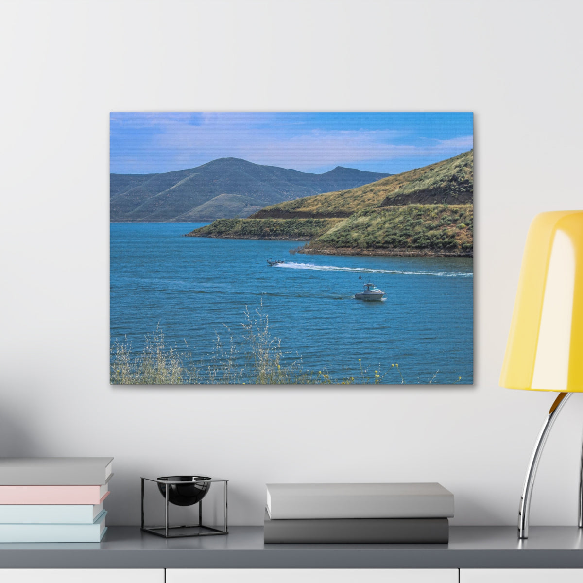 Mountain Valley Lake Nature Wilderness Photography Canvas Wall Art for Home Decor Ready-to-Hang-Express Your Love Gifts